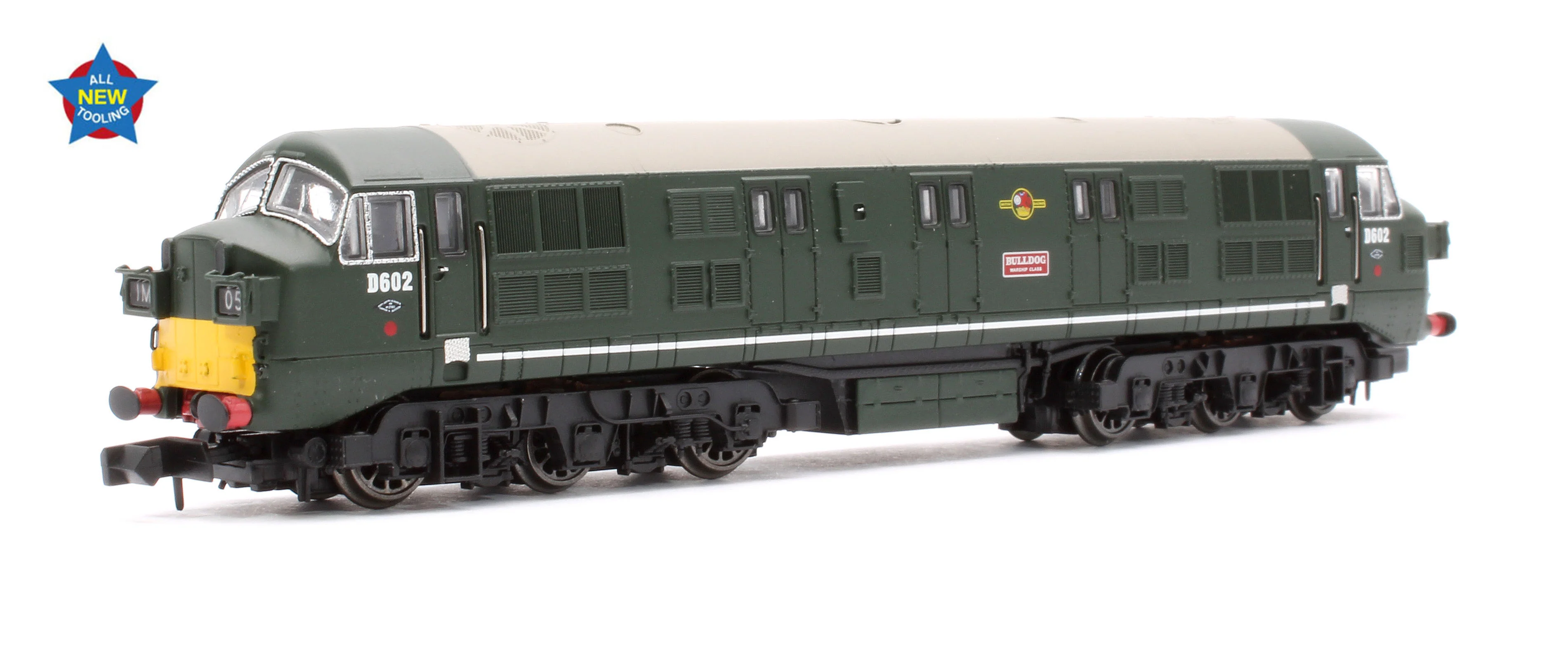 E84525 Class 41 'Warship' Headcode Box D602 'Bulldog' BR Green (Small Yellow Panels) Diesel Locomotive