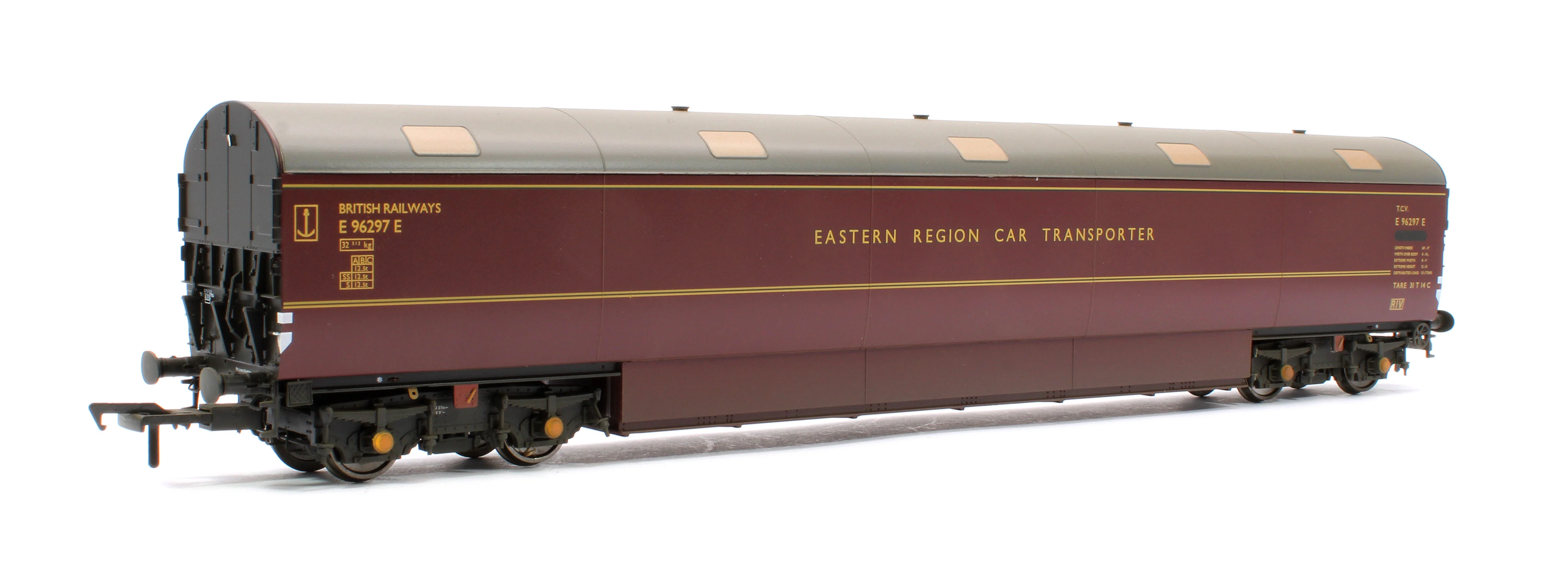 E86006 Newton Chambers Car Carrier BR Maroon E96297E - Weathered - Image 3