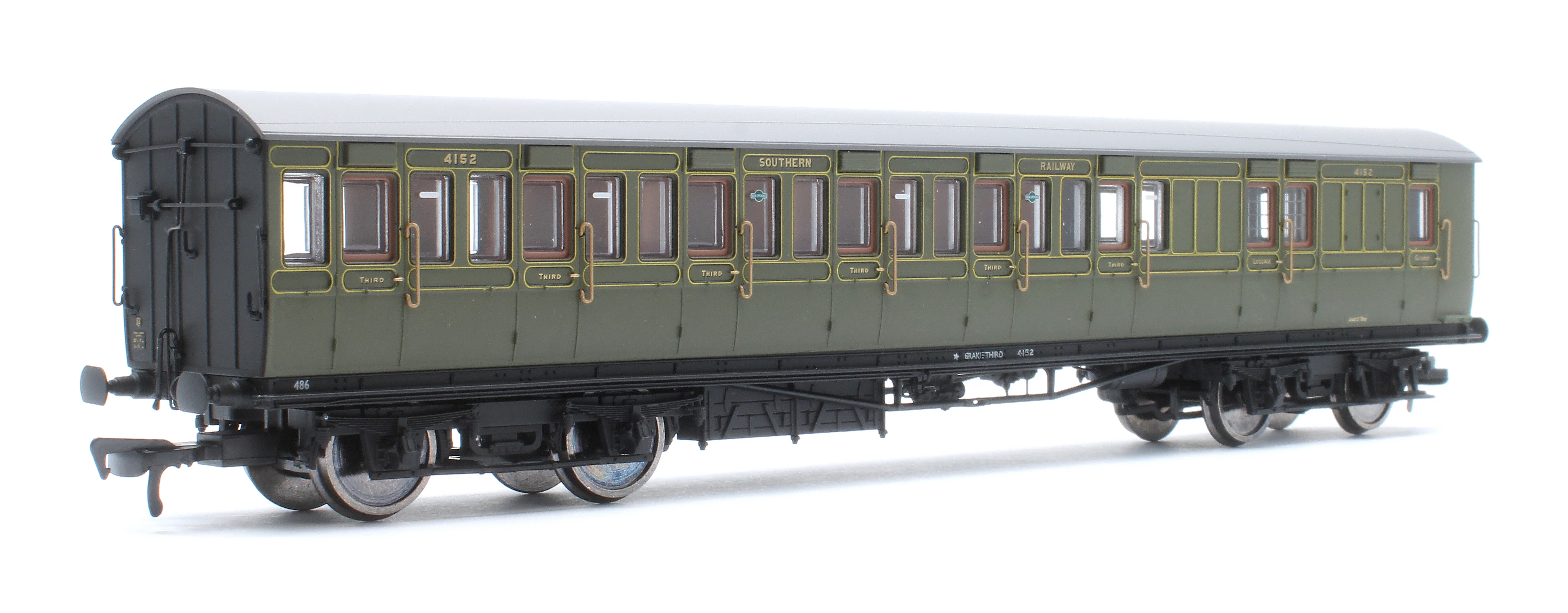 E86021 LBSCR 54ft 'Isle of Wight' 4-Coach Pack SR Maunsell Green No. 486 - Image 4