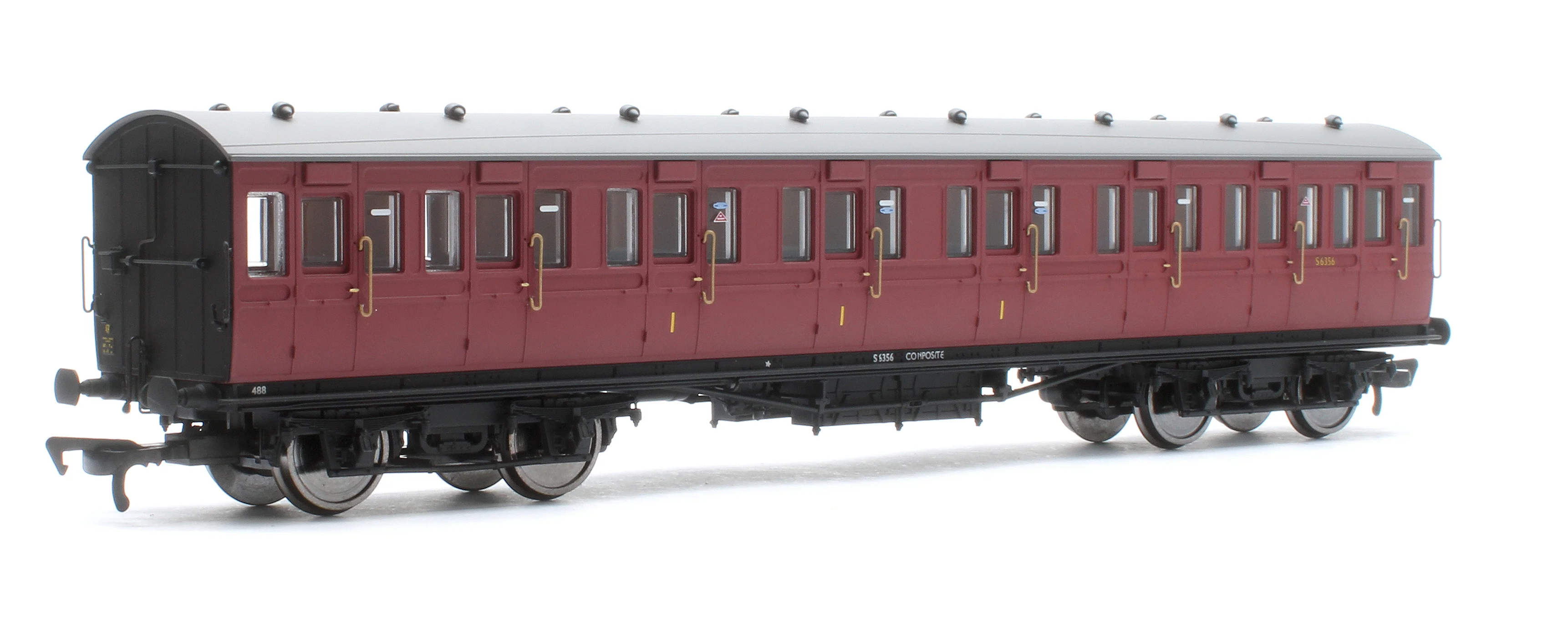 E86023 LBSCR 54ft 'Isle of Wight' 4-Coach Pack BR Crimson No. 488 - Image 10