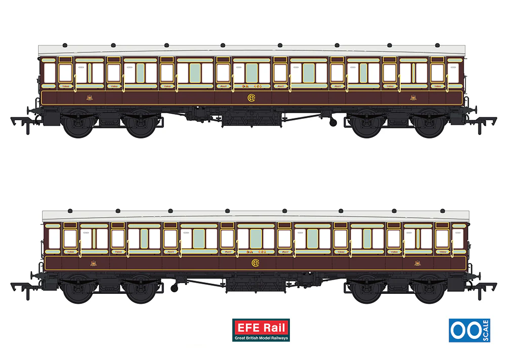 E86030 54ft non-Corridor Composite Caledonian Railway Plum & Off-White No.460