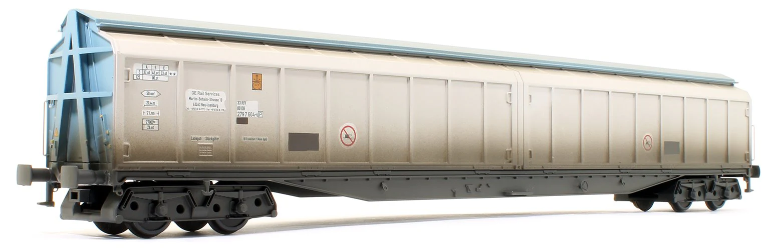 E87009 Cargowaggon 279-7-604-6 Silver & Blue Unbranded - Weathered - Image 3