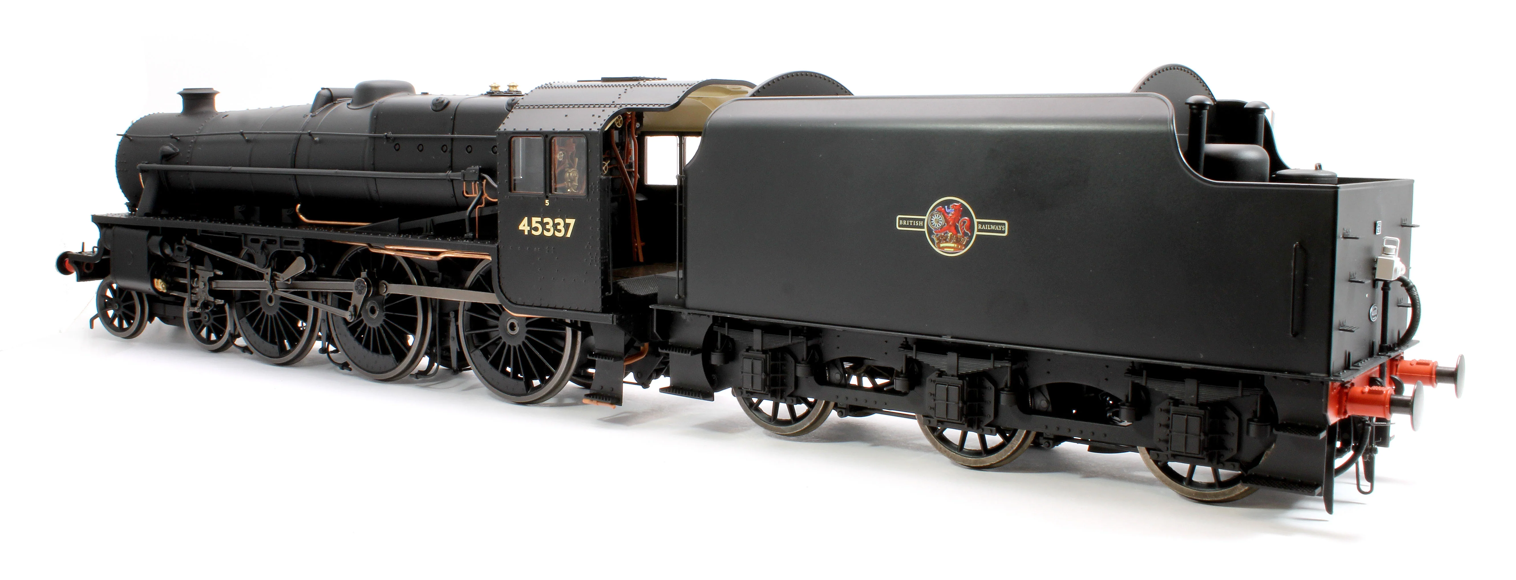 E1007 Stanier Class 5 4-6-0 "Black 5" Plain BR Black '45337' Welded Tender Steam Locomotive - Image 3