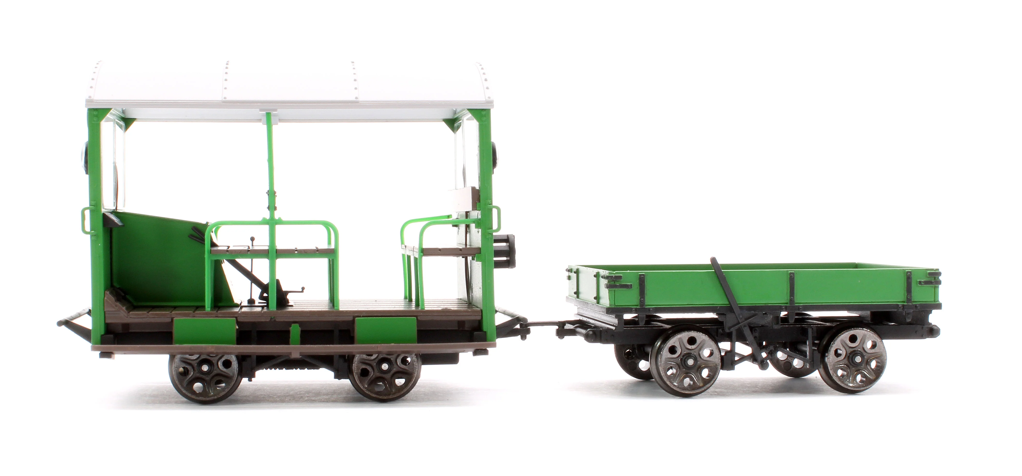 E1017 Wickham Trolley & Trailer, BR (SR) Green DS3321 - Image 2