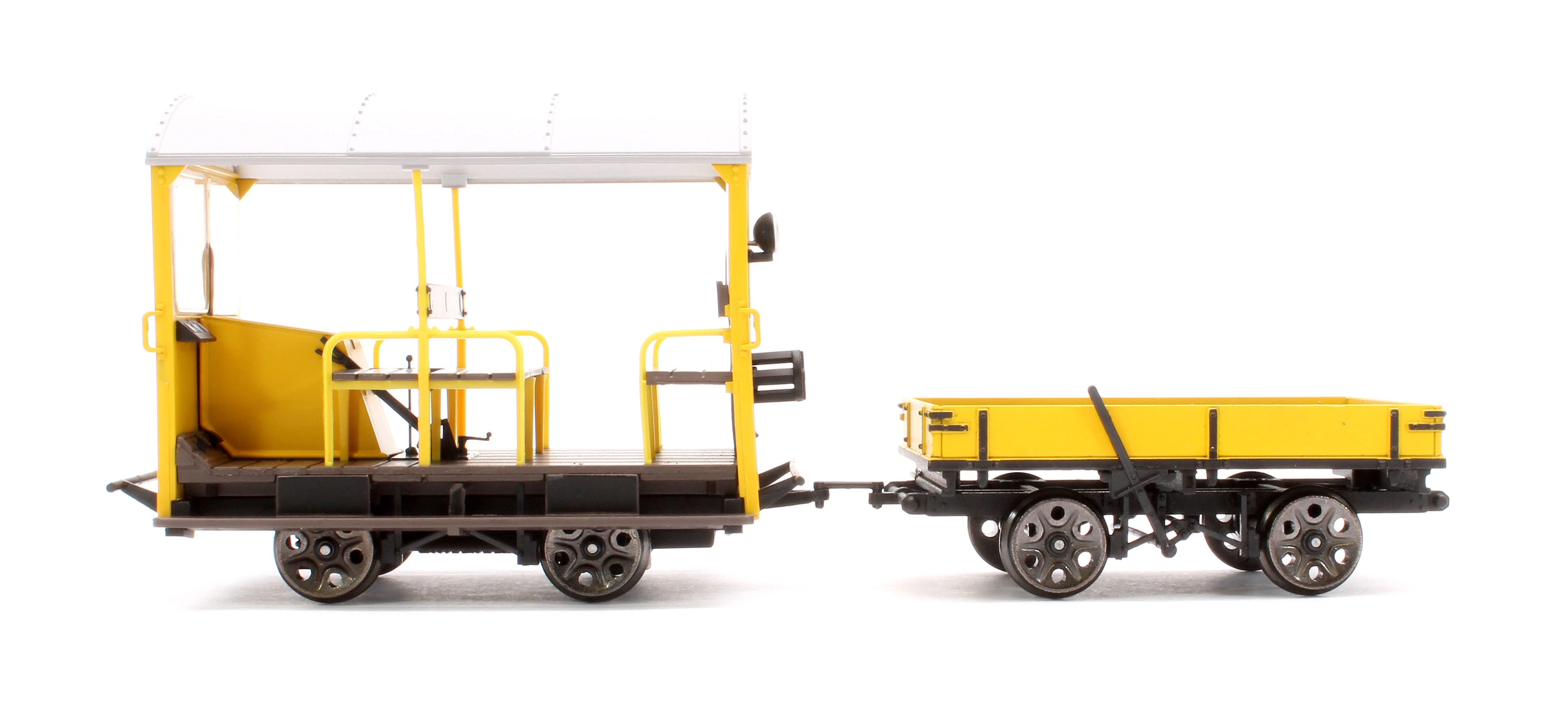E1018U Wickham Trolley & Trailer, BR Yellow Unnumbered - Image 2