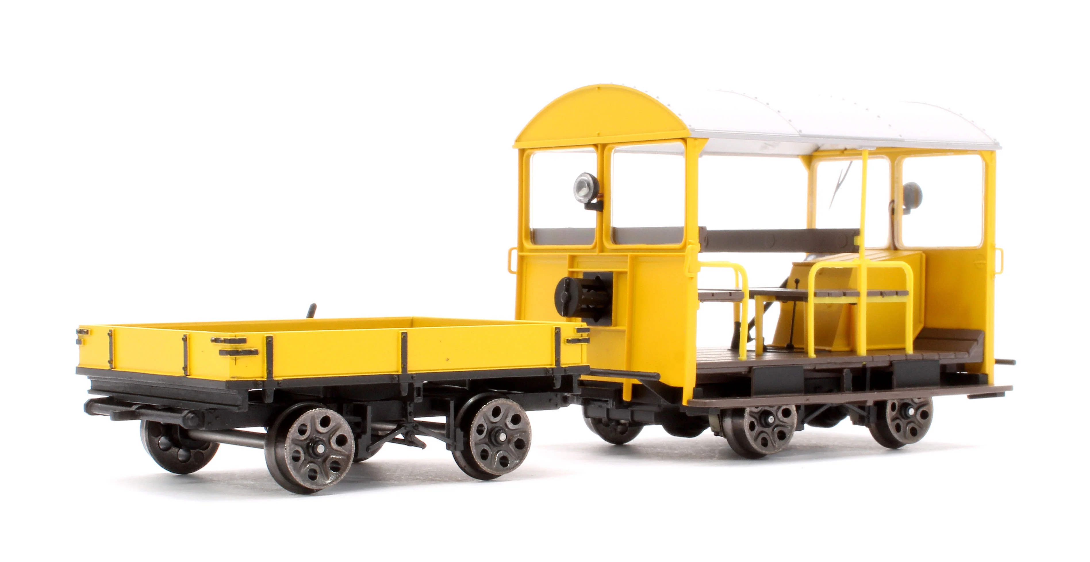 E1018U Wickham Trolley & Trailer, BR Yellow Unnumbered - Image 3