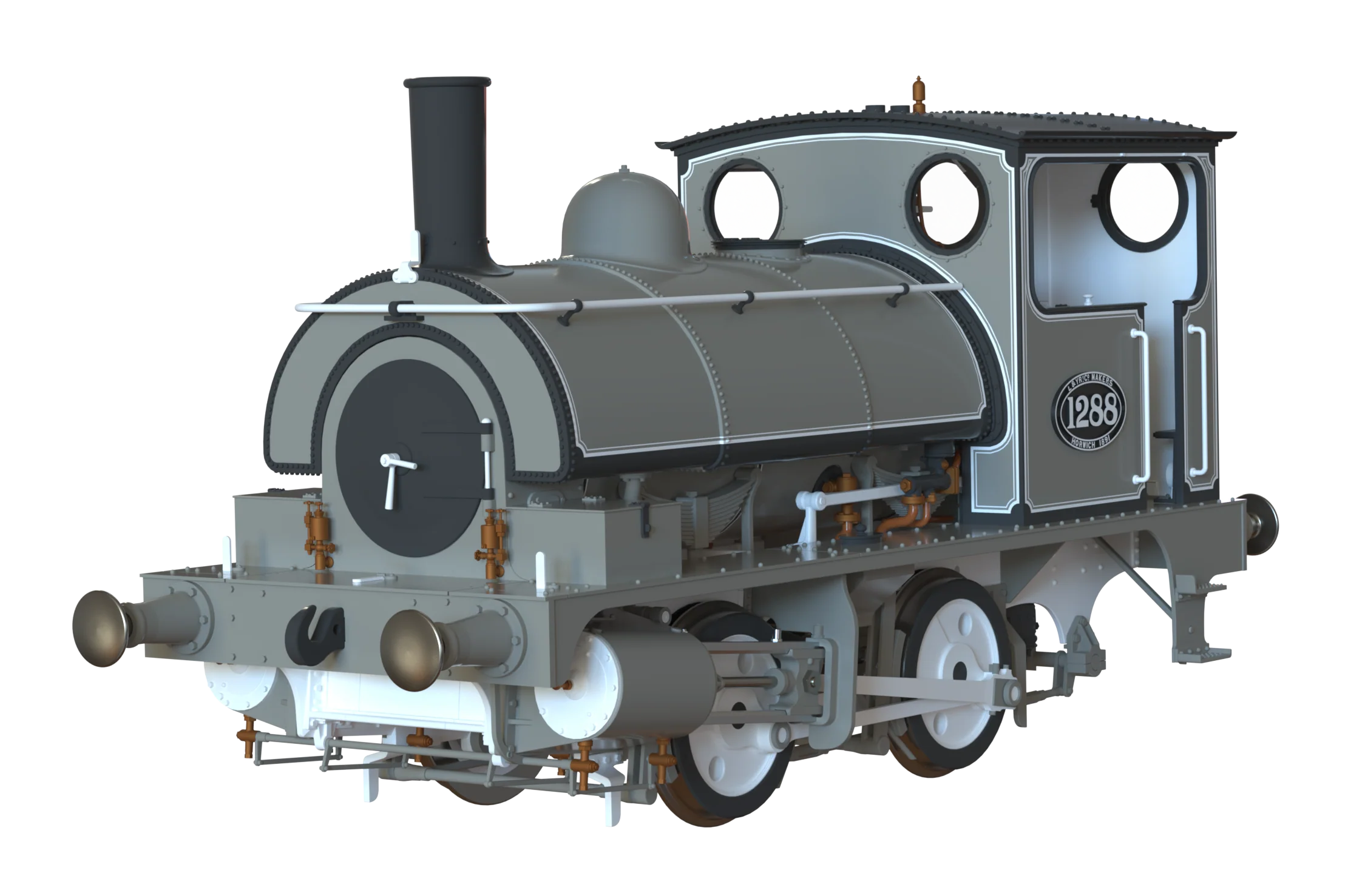 E1051RI LYR 'Pug' 0-4-0ST 1288 LYR Works Photographic Grey Steam Locomotive
