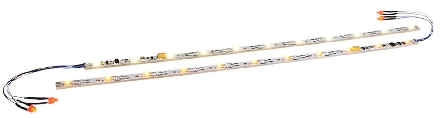 50708 ESU 50708 LED Lighting strip with taillight 255mm, 11 LED's warm white for N, OO, O (with intergrated decoder)
