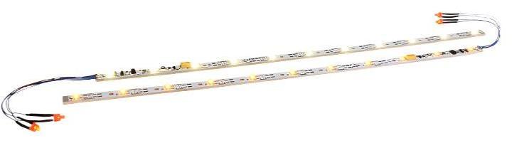 50709 LED Lighting Strip, with Taillight, 255mm, 11 LEDs, Yellow, with Integrated Decoder
