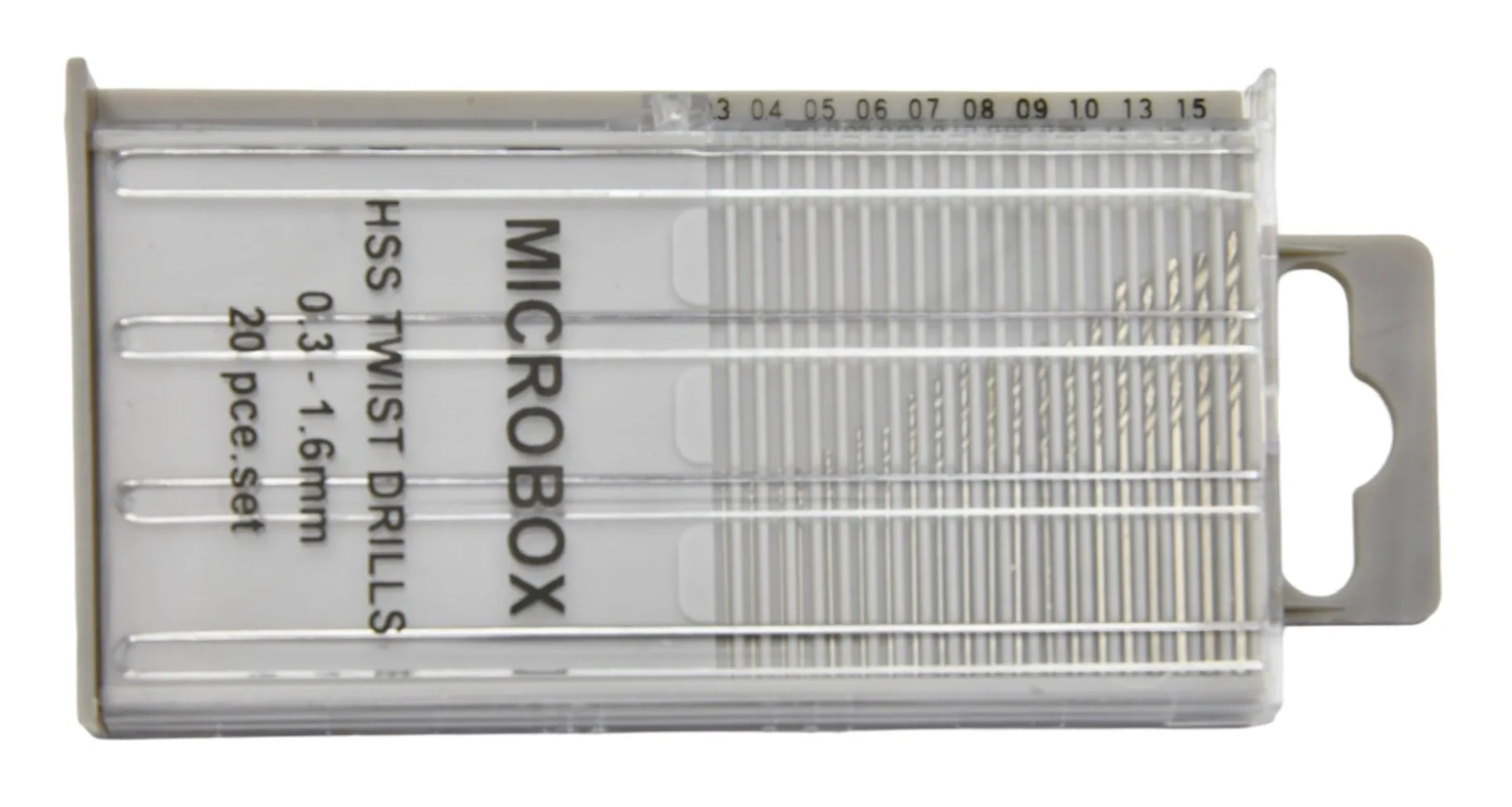 11520 20PC HSS Drill Set 0.3-1.6MM Microbox