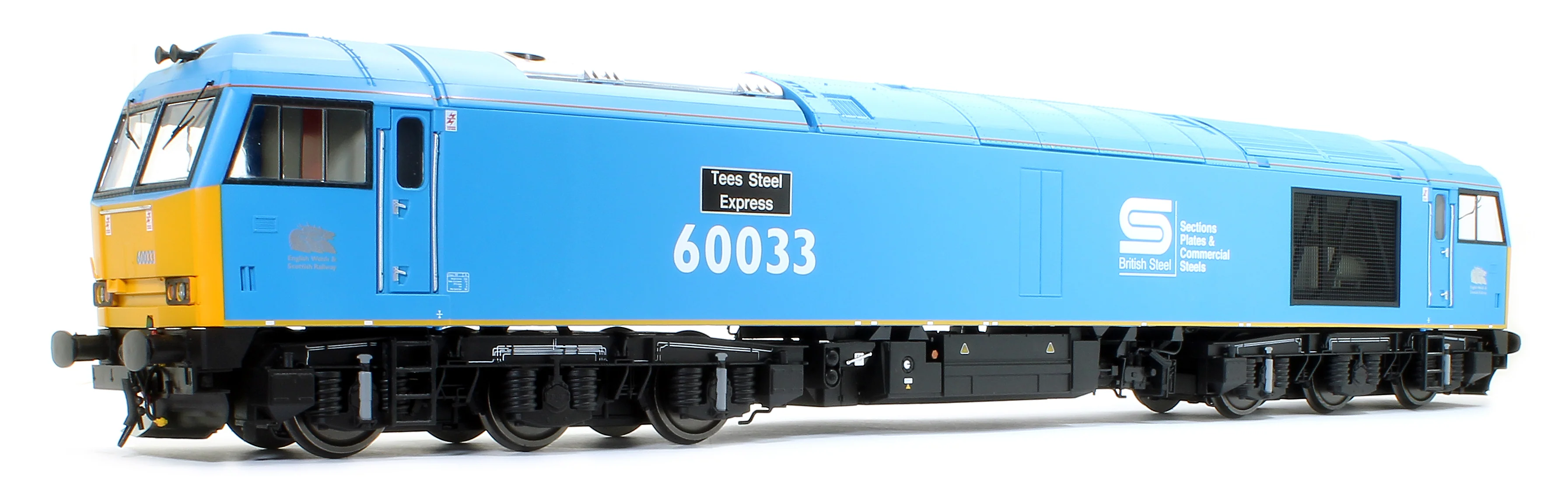 GM7240204 Class 60 Diesel 60 033 Tees Steel Express British Steel Blue Diesel Locomotive