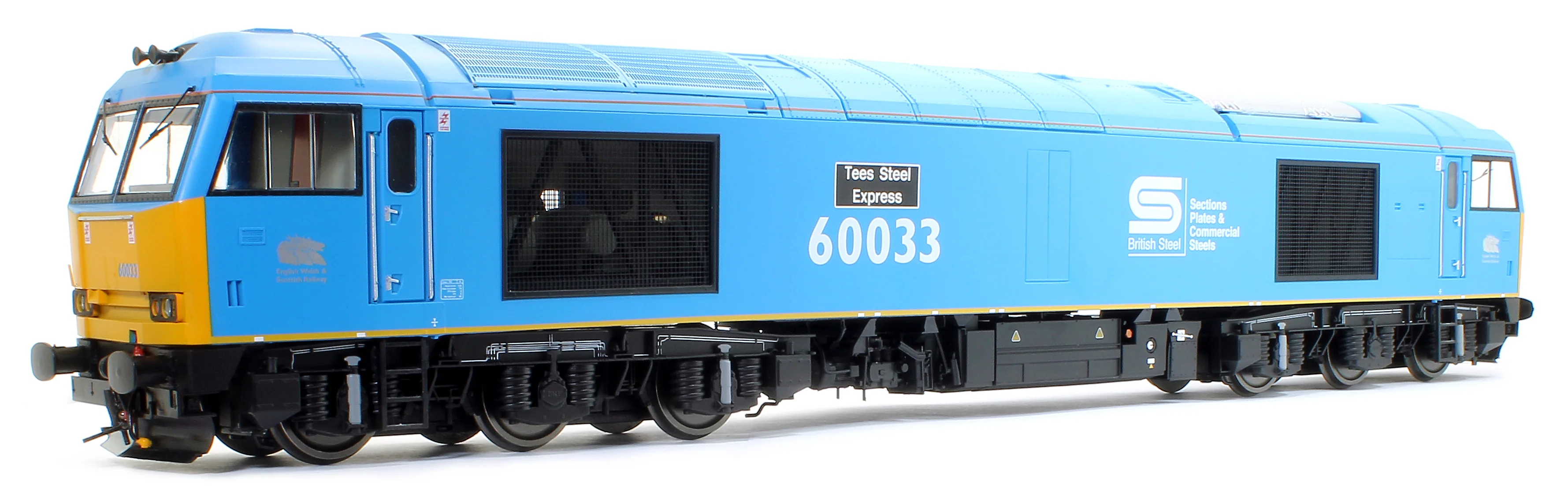 GM7240204 Class 60 Diesel 60 033 Tees Steel Express British Steel Blue Diesel Locomotive - Image 4