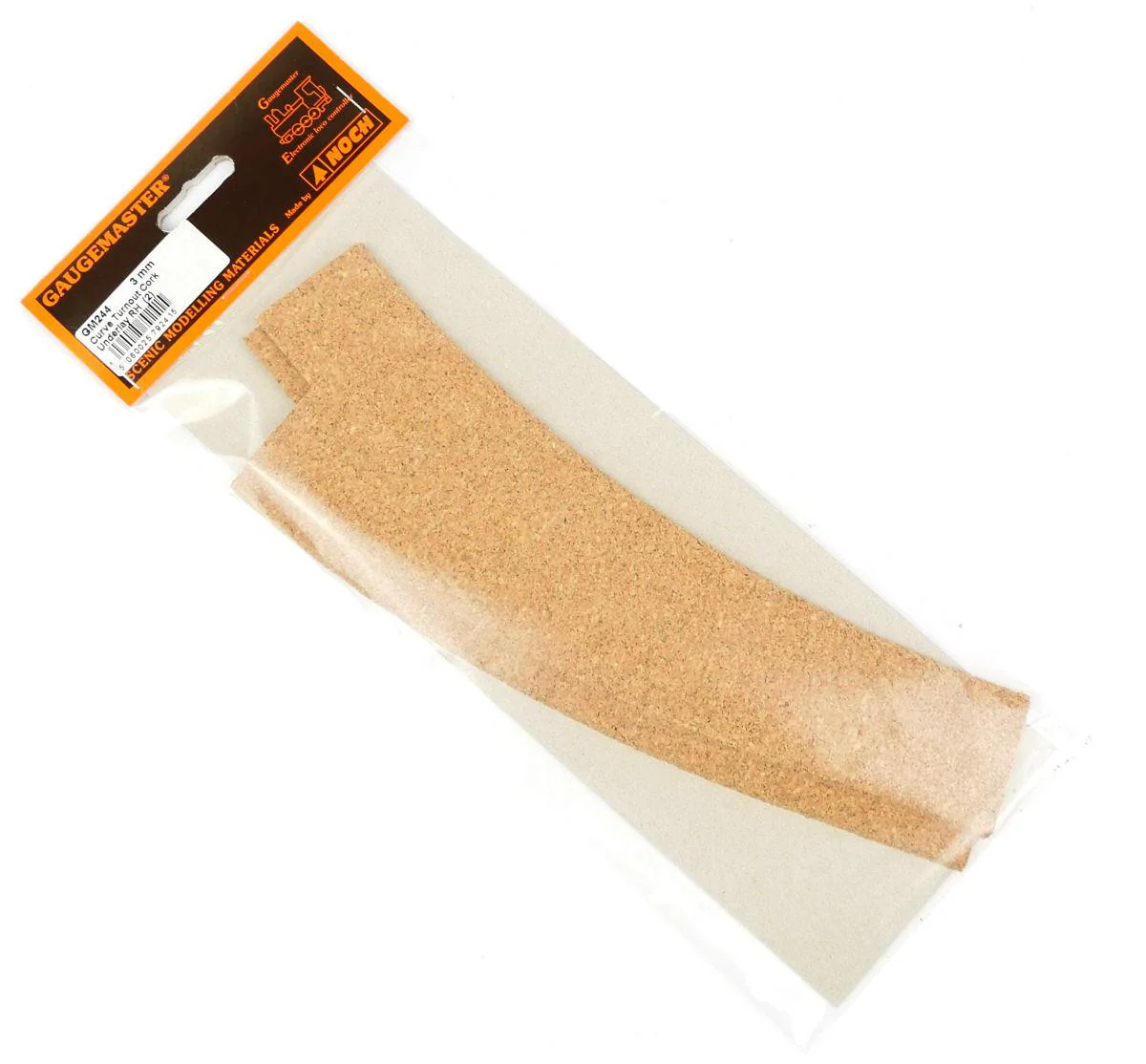 GM244 Cork Underlay - OO Scale 3mm Sectional Track RH Curve Turnout (2)