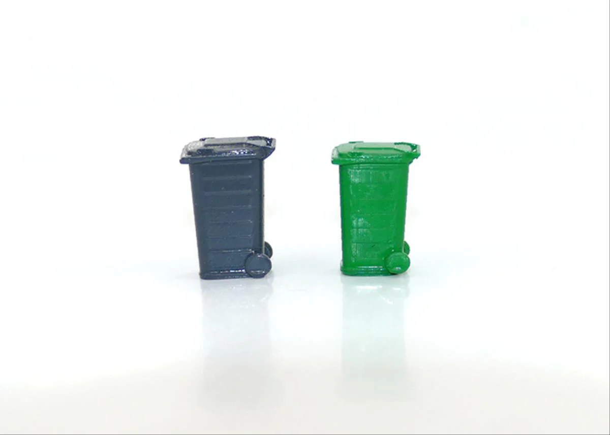 GM495 Wheelie Bins 4pcs (Pre-Built) 3D Printed - Image 2
