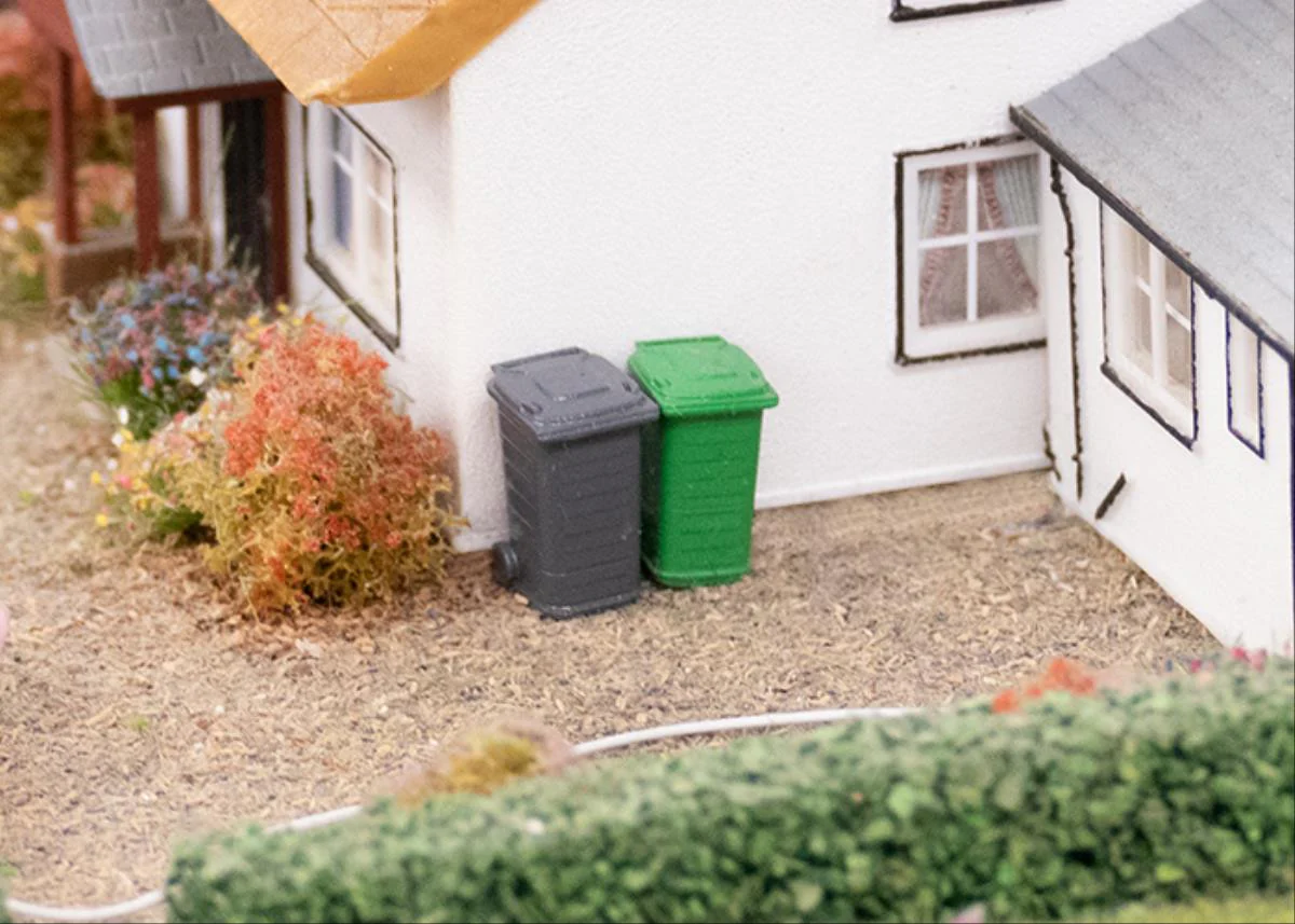 GM495 Wheelie Bins 4pcs (Pre-Built) 3D Printed - Image 3