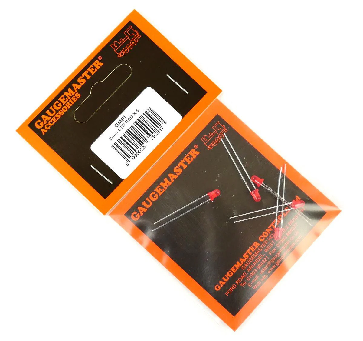 GM81 Red 3mm 12v LEDs (5) - Image 2
