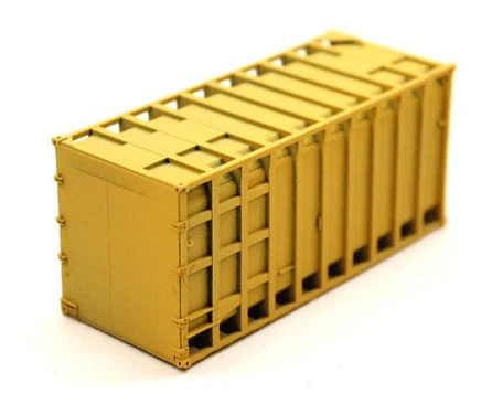 BS1045C Waste Container Skip - YELLOW - OO 1/76 - Pack of 2