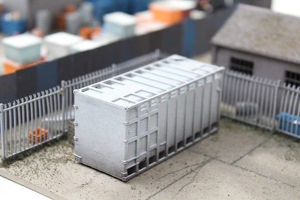 BS6019 Waste Container Skip - LIGHT GREY - OO 1/76 - Pack of 2