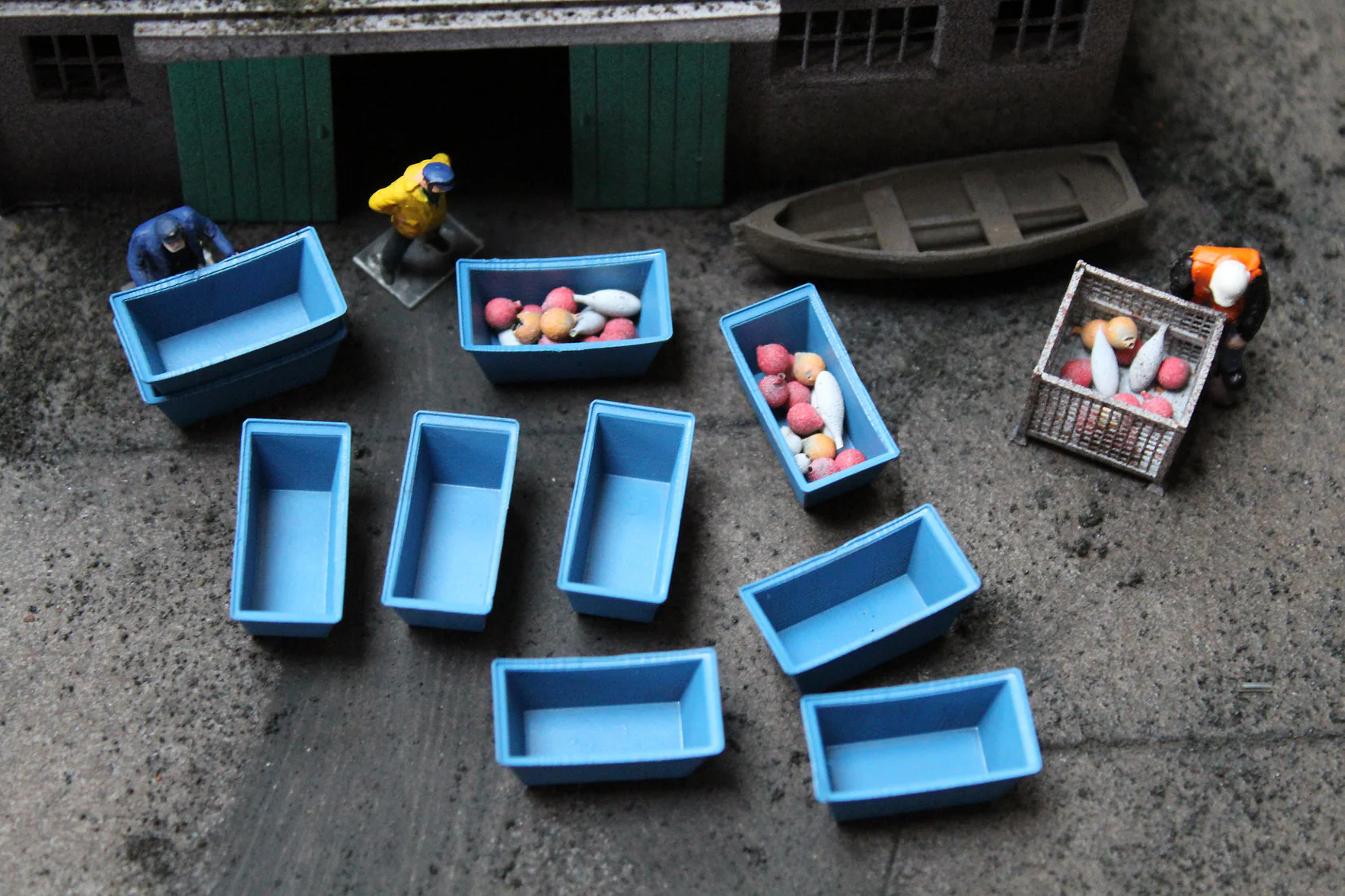 BS6074 Fishing Net Tubs Curved Top - UNPAINTED - Pack of 10 - Image 3
