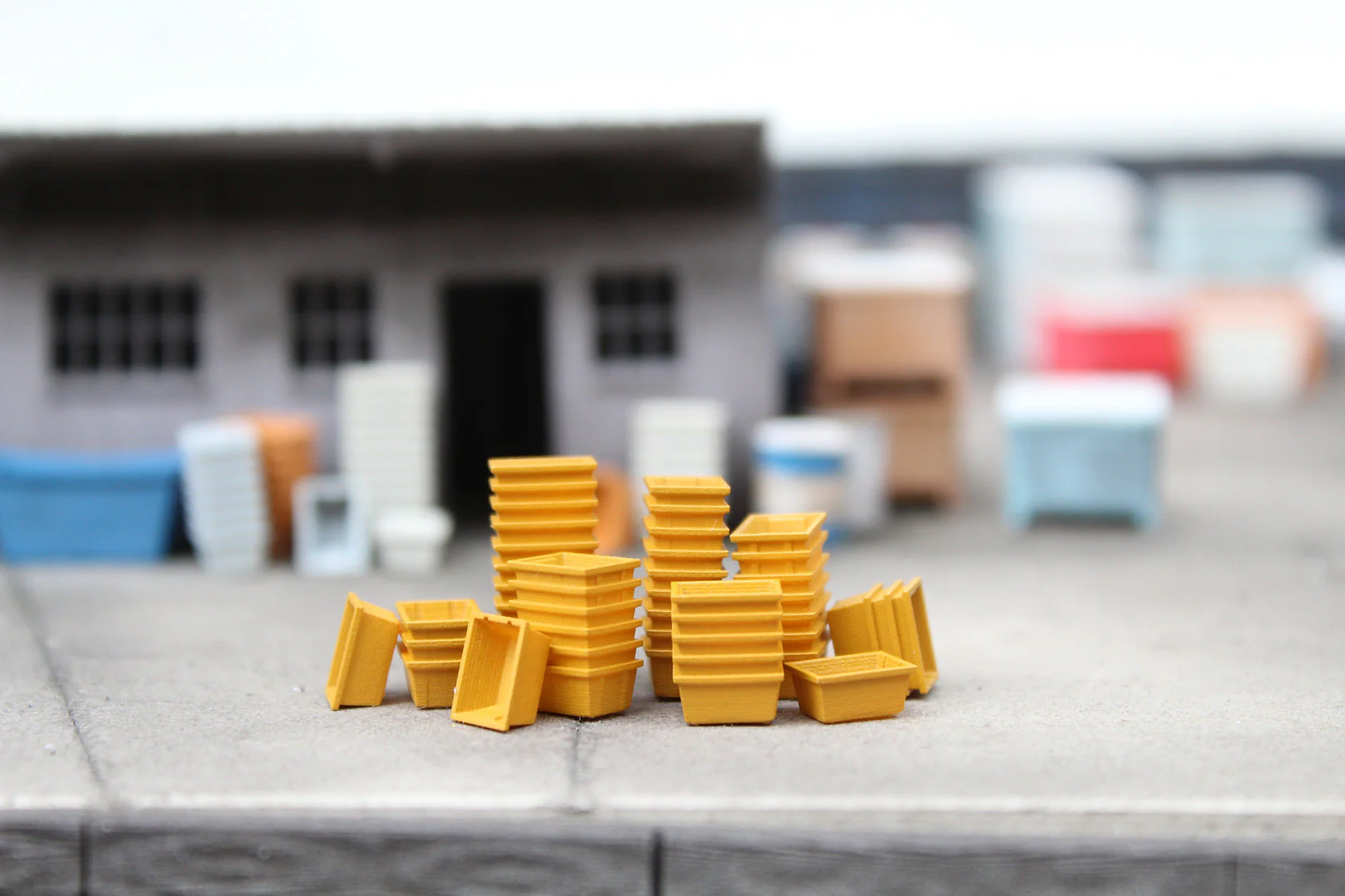 BS6076 Small Fish Crates - Stacks and Singles - UNPAINTED - Pack of 10 - Image 2