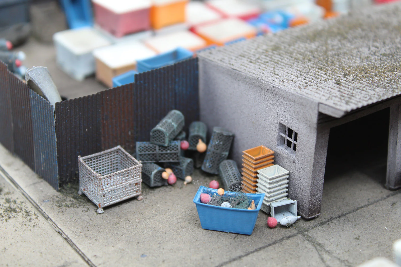 BS6076 Small Fish Crates - Stacks and Singles - UNPAINTED - Pack of 10 - Image 4