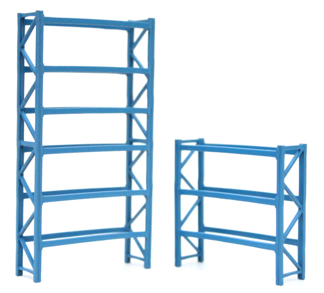 BS8014 Pallet Racking Warehouse Stores - BLUE - 1:76 OO Gauge