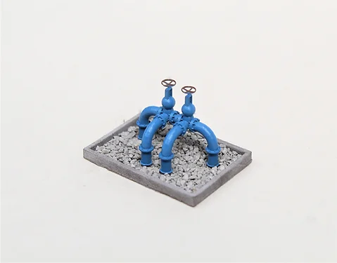 BSAGWPTBL Water Taps Pipework Above Ground Pair - BLUE