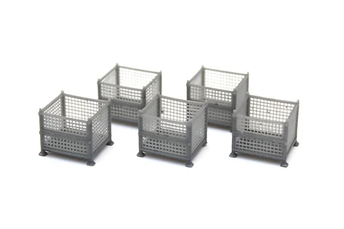 BSUNPMSC5 5 x Unpainted Mesh Stillage Containers