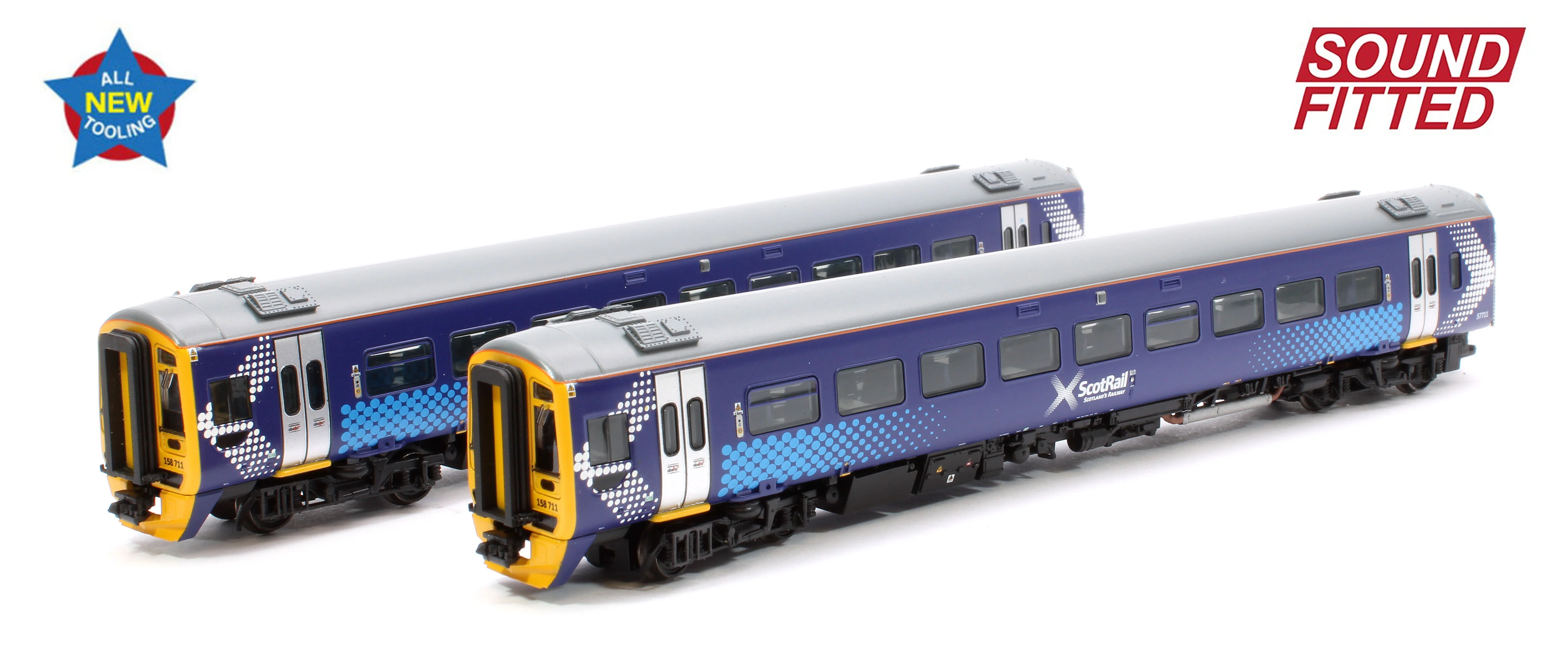 371-851SF Class 158 2-Car DMU 158711 ScotRail Saltire - DCC Sound
