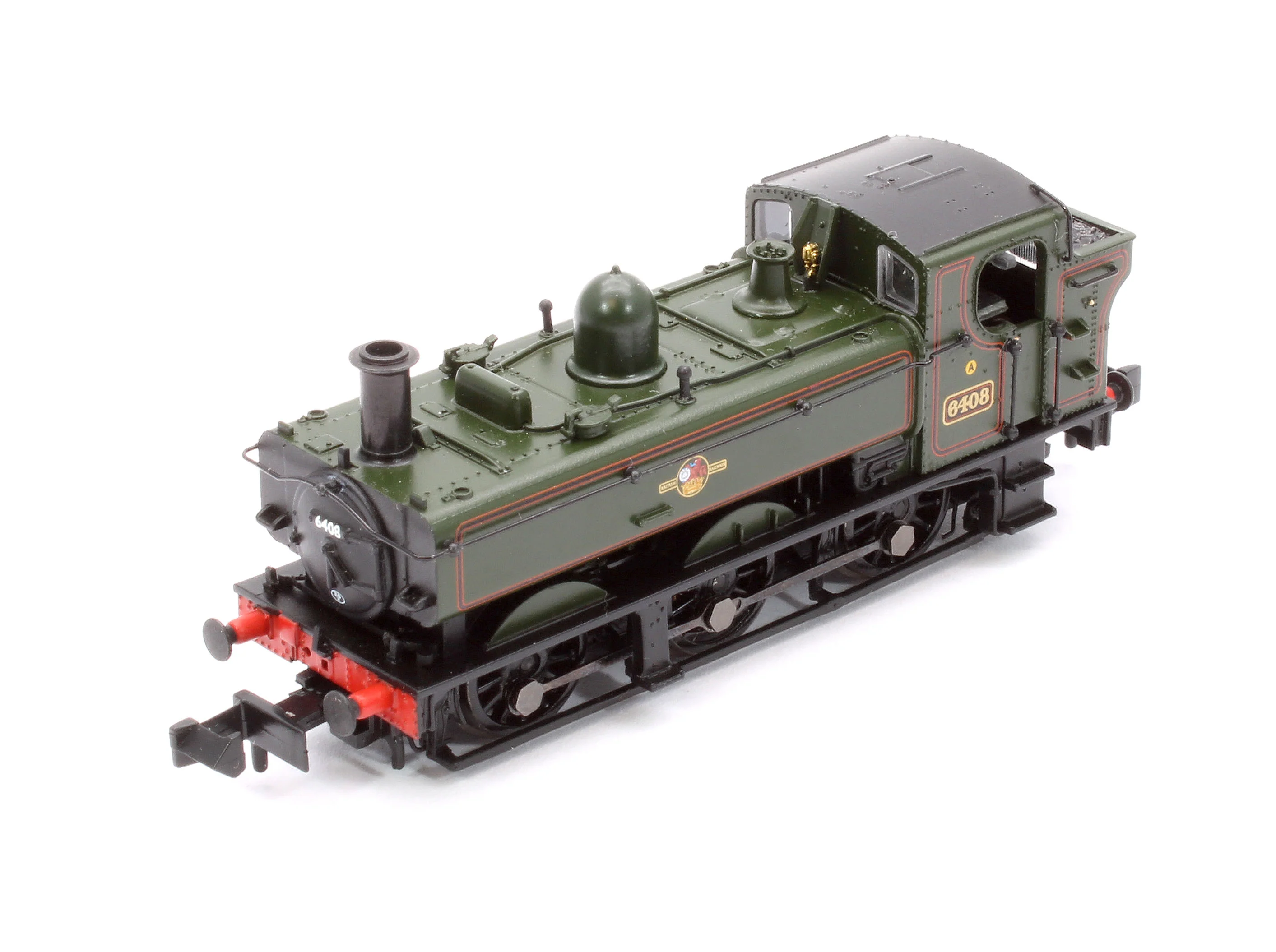 371-987A GWR 64XX Pannier Tank 6408 BR Lined Green (Late Crest) Steam Locomotive - Image 7