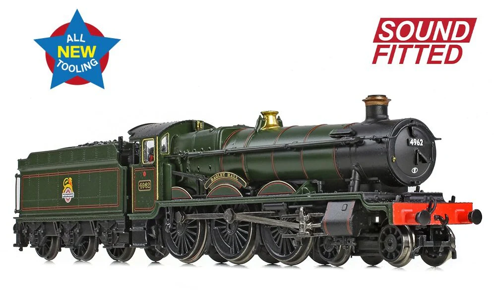 372-010SF GWR 49XX 'Hall' 4962 'Ragley Hall' BR Lined Green (Early Emblem) Steam Locomotive - DCC Sound - Image 3