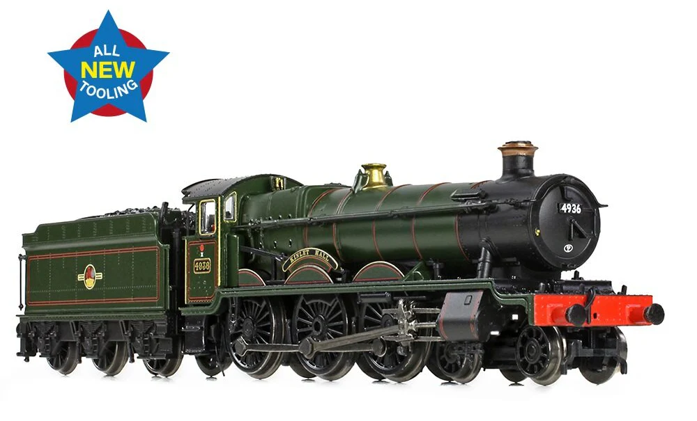 372-011 GWR 49XX 'Hall' 4936 'Kinlet Hall' BR Lined Green (Late Crest) Steam Locomotive - Image 3