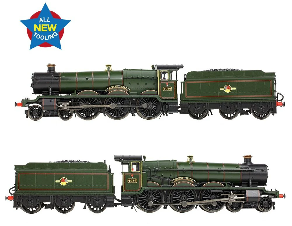 372-011 GWR 49XX 'Hall' 4936 'Kinlet Hall' BR Lined Green (Late Crest) Steam Locomotive - Image 6