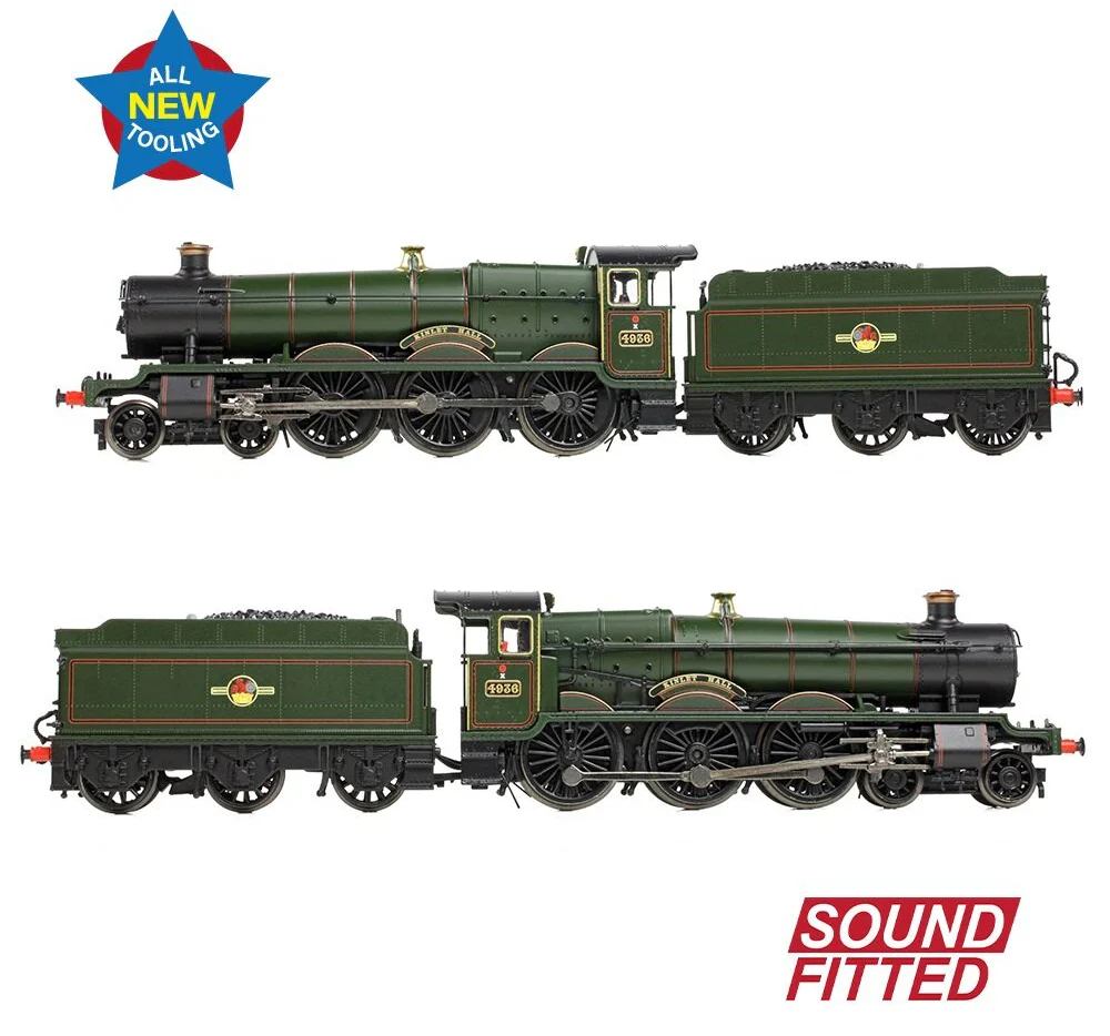372-011SF GWR 49XX 'Hall' 4936 'Kinlet Hall' BR Lined Green (Late Crest) Steam Locomotive - DCC Sound - Image 6
