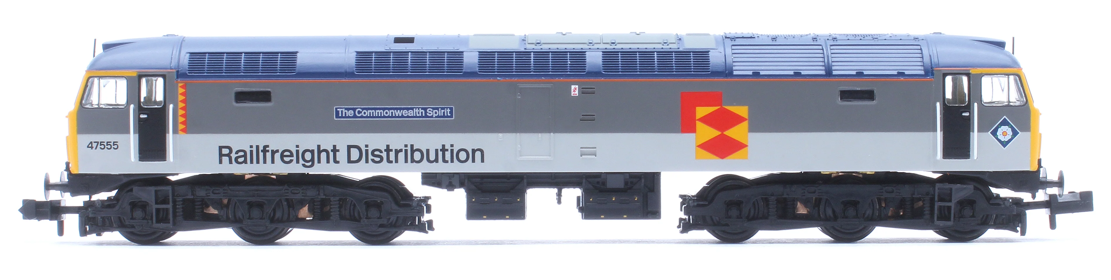372-263 Class 47/4 47555 'The Commonwealth Spirit' BR RF Distribution European Diesel Locomotive - Image 5