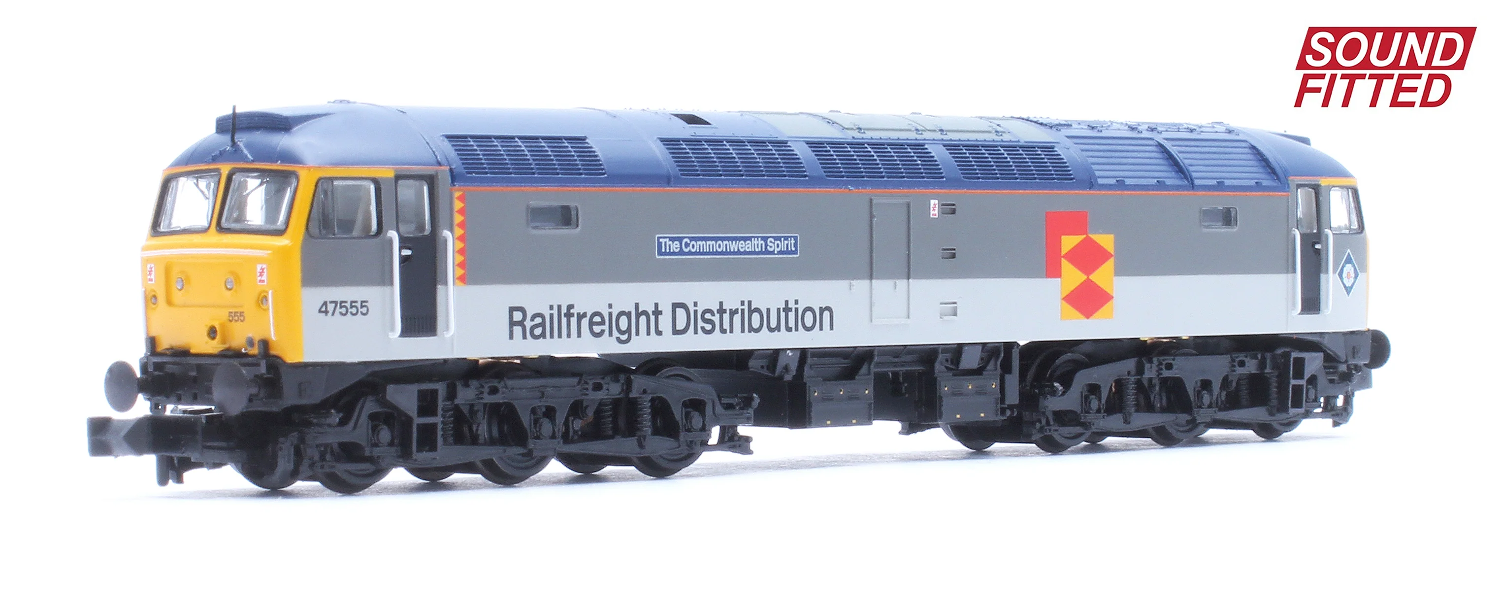 372-263SF Class 47/4 47555 'The Commonwealth Spirit' BR RF Distribution European Diesel Locomotive - DCC Sound