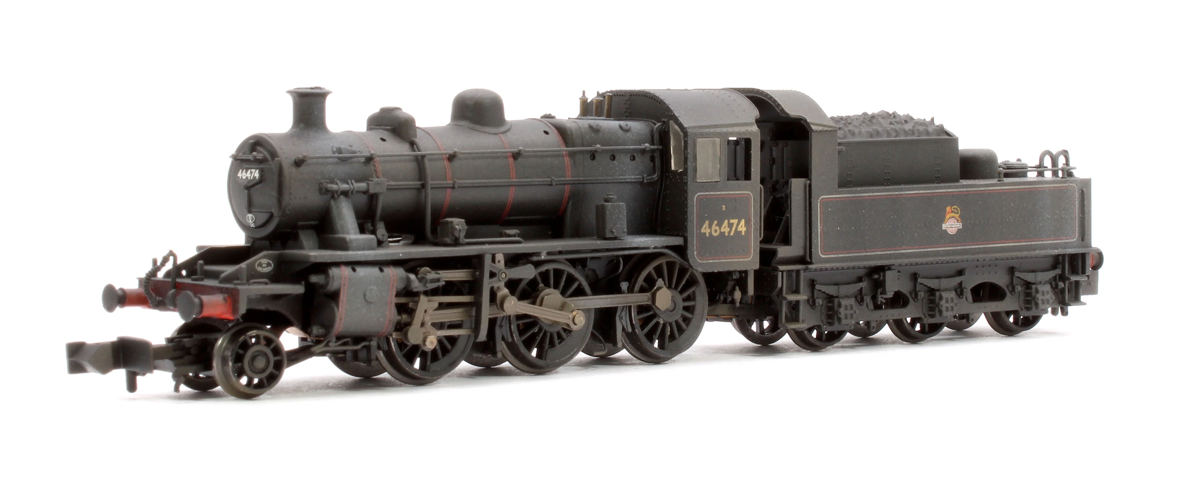 372-626B Pre-Owned LMS Ivatt 2MT 46474 BR Lined Black (Early Emblem) Steam Locomotive - Weathered