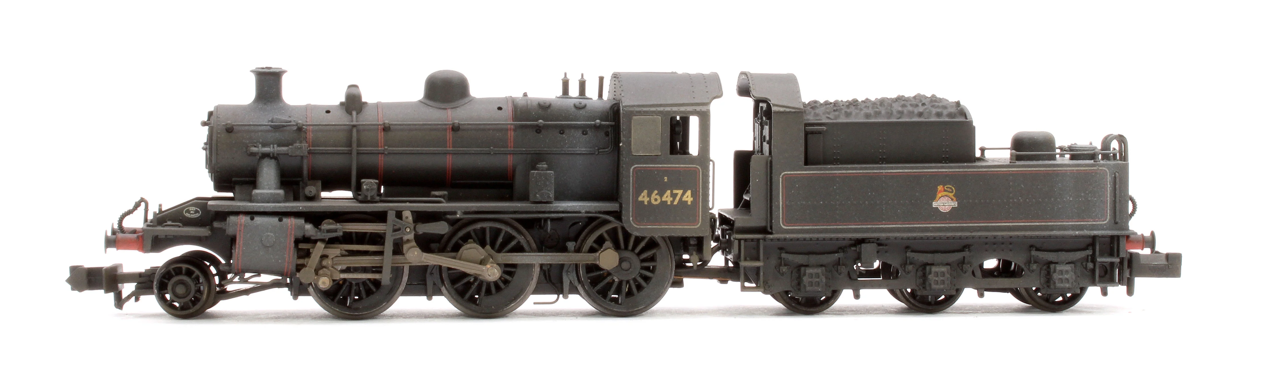 372-626B Pre-Owned LMS Ivatt 2MT 46474 BR Lined Black (Early Emblem) Steam Locomotive - Weathered - Image 2