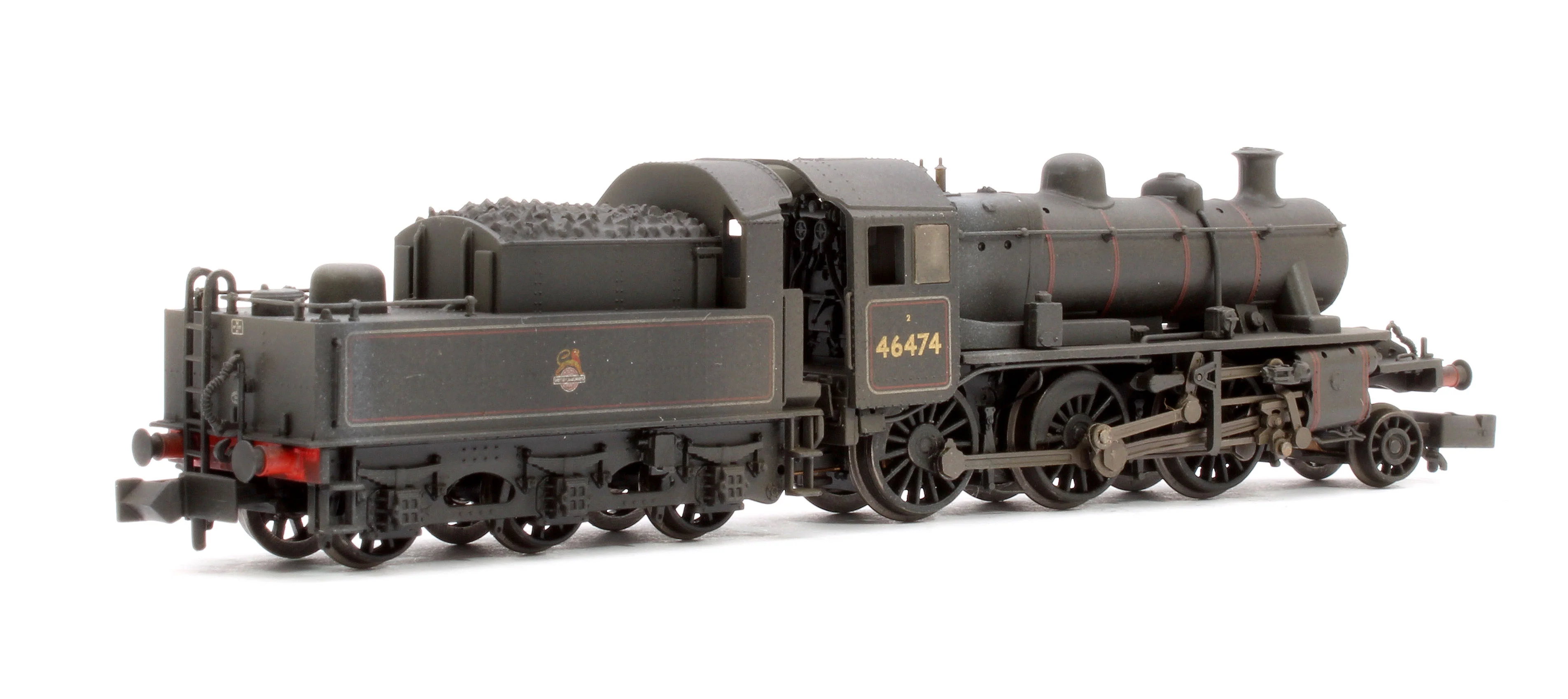 372-626B Pre-Owned LMS Ivatt 2MT 46474 BR Lined Black (Early Emblem) Steam Locomotive - Weathered - Image 4