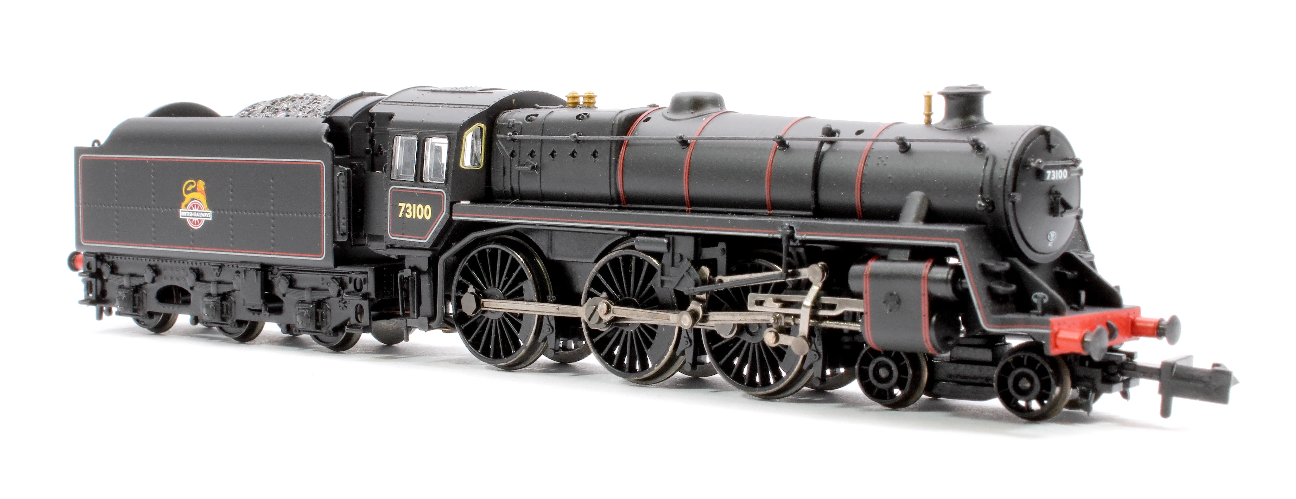 372-727BSF BR Standard 5MT with BR1B Tender 73100 BR Lined Black (Early Emblem) Steam Locomotive - Sound Fitted - Image 4