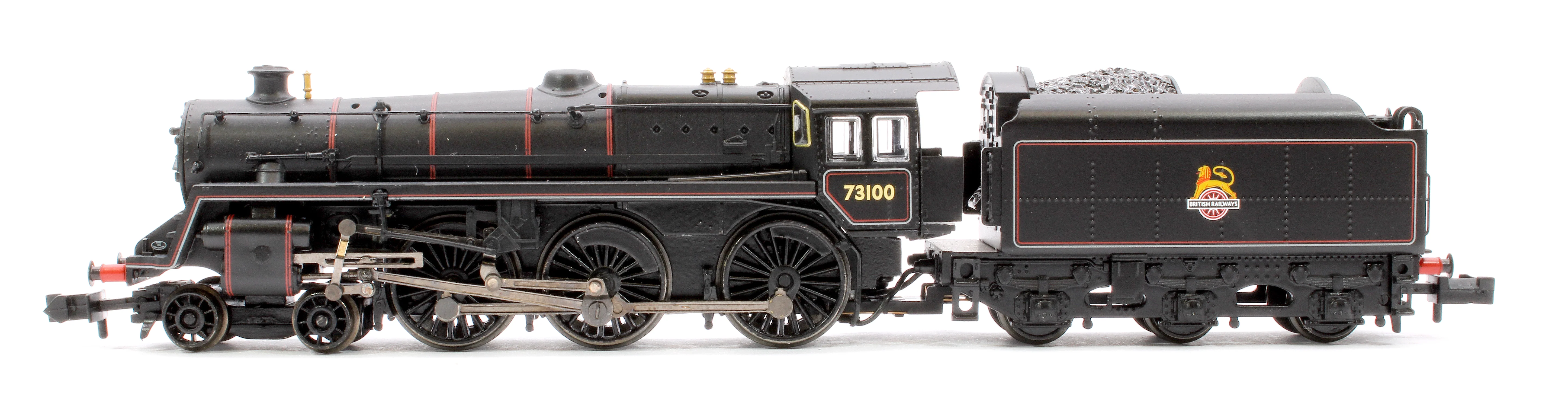 372-727BSF BR Standard 5MT with BR1B Tender 73100 BR Lined Black (Early Emblem) Steam Locomotive - Sound Fitted - Image 5