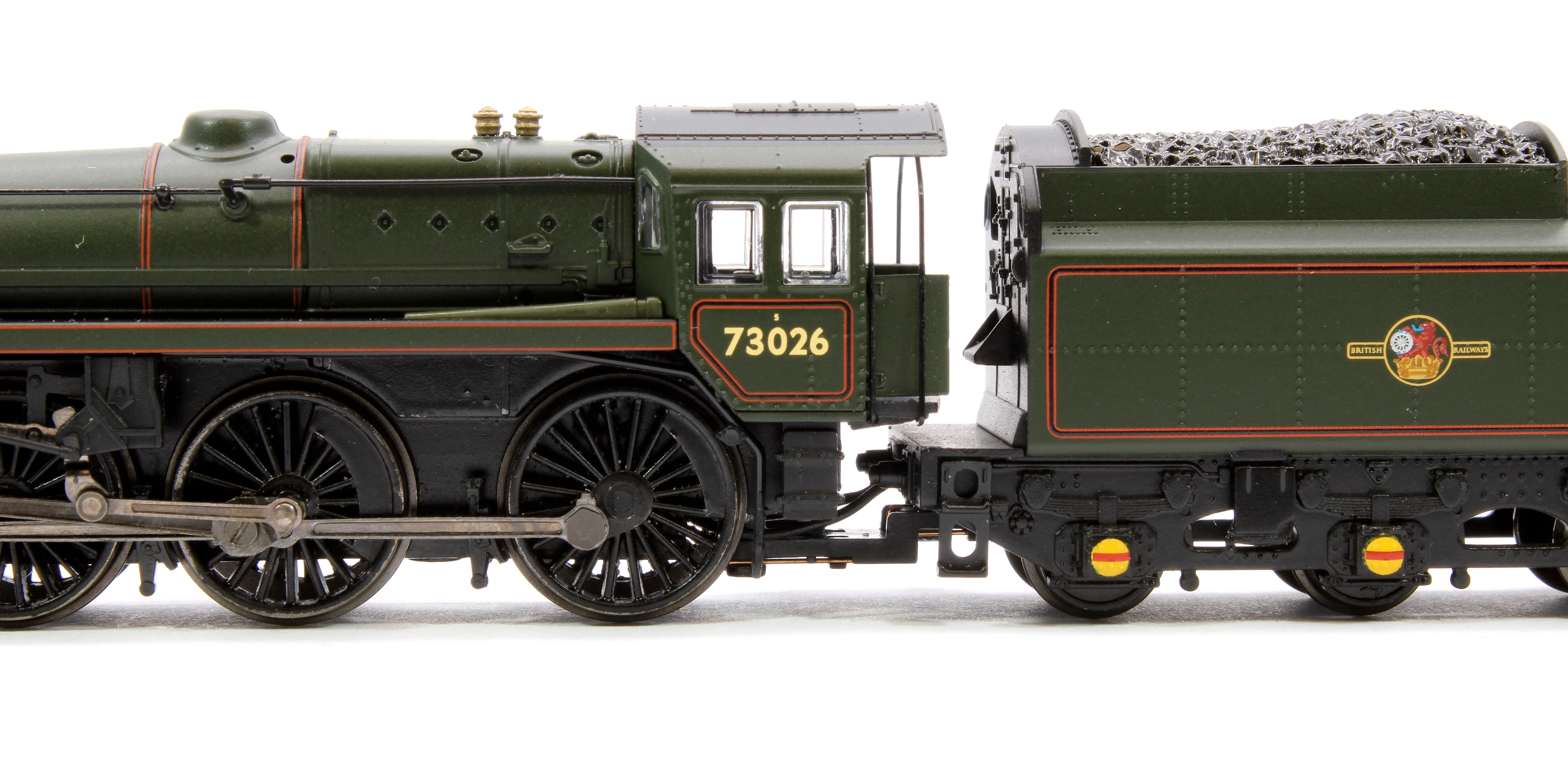372-728BSF BR Standard 5MT with BR1 Tender 73026 BR Lined Green (Late Crest) Steam Locomotive - Sound Fitted - Image 6