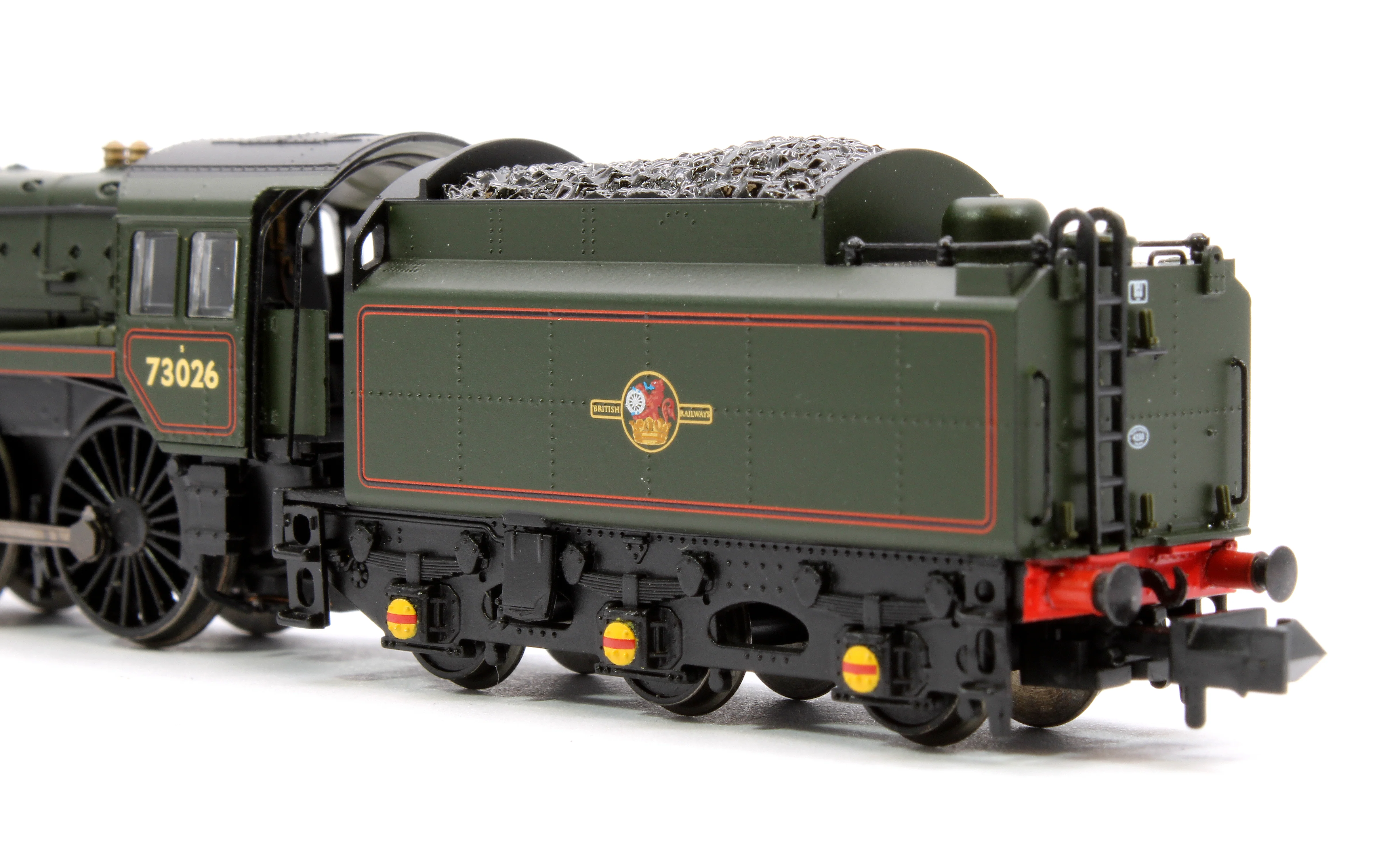 372-728BSF BR Standard 5MT with BR1 Tender 73026 BR Lined Green (Late Crest) Steam Locomotive - Sound Fitted - Image 7
