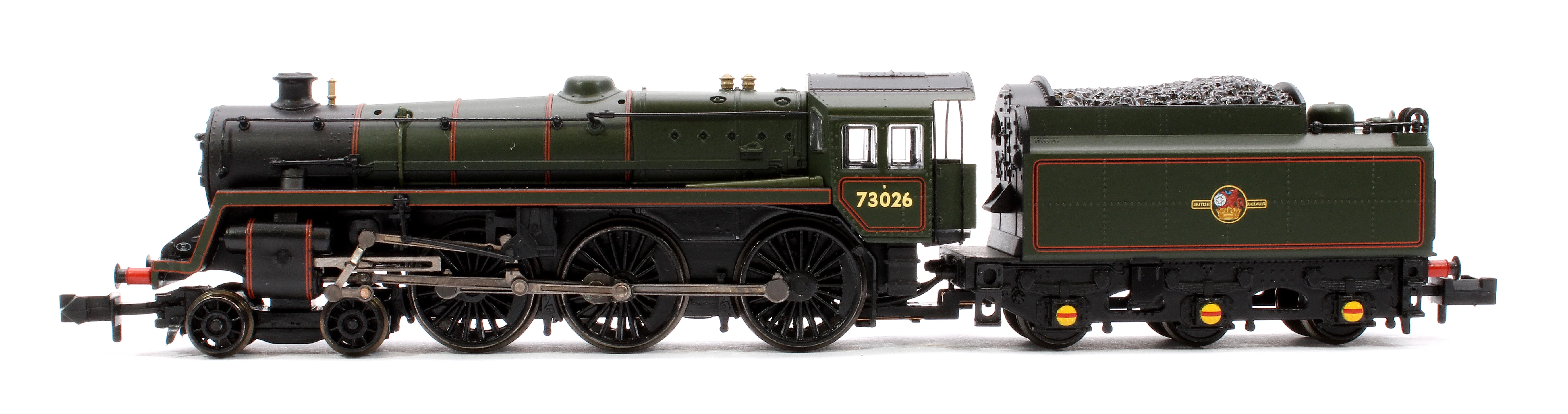 372-728BSF BR Standard 5MT with BR1 Tender 73026 BR Lined Green (Late Crest) Steam Locomotive - Sound Fitted - Image 9