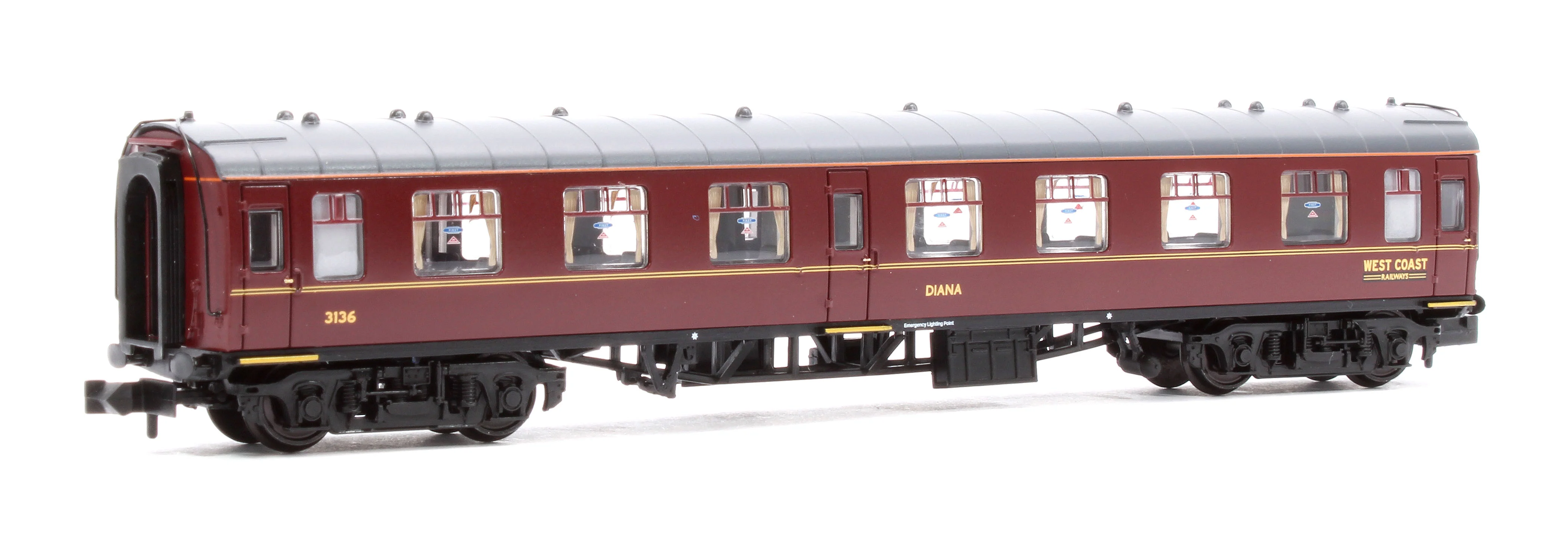 374-821 BR Mk1 FO First Open 'DIANA' WCRC Maroon No.3136