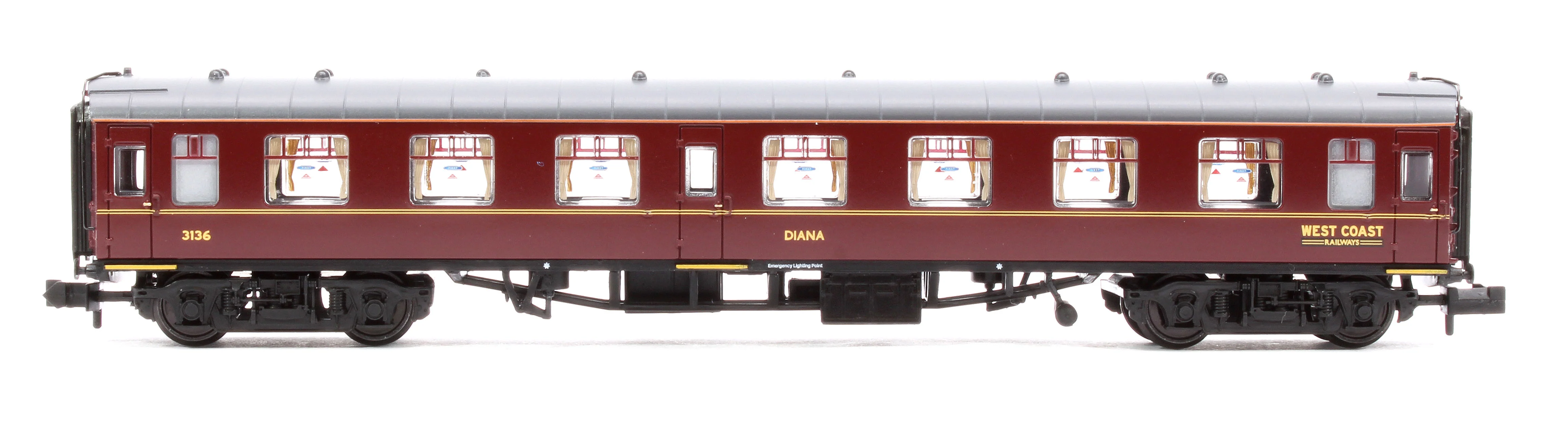 374-821 BR Mk1 FO First Open 'DIANA' WCRC Maroon No.3136 - Image 2