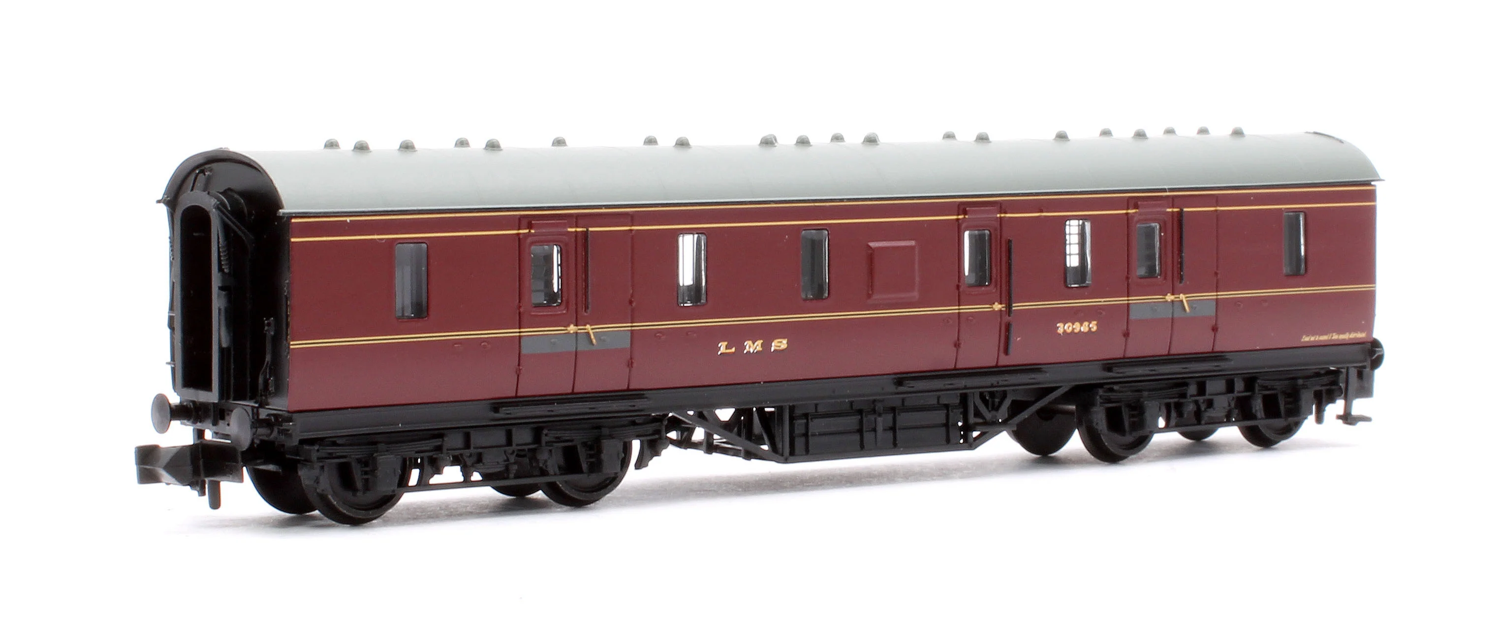 374-885A LMS Stanier 50ft Full Brake LMS Crimson Lake No.31027 - Image 3