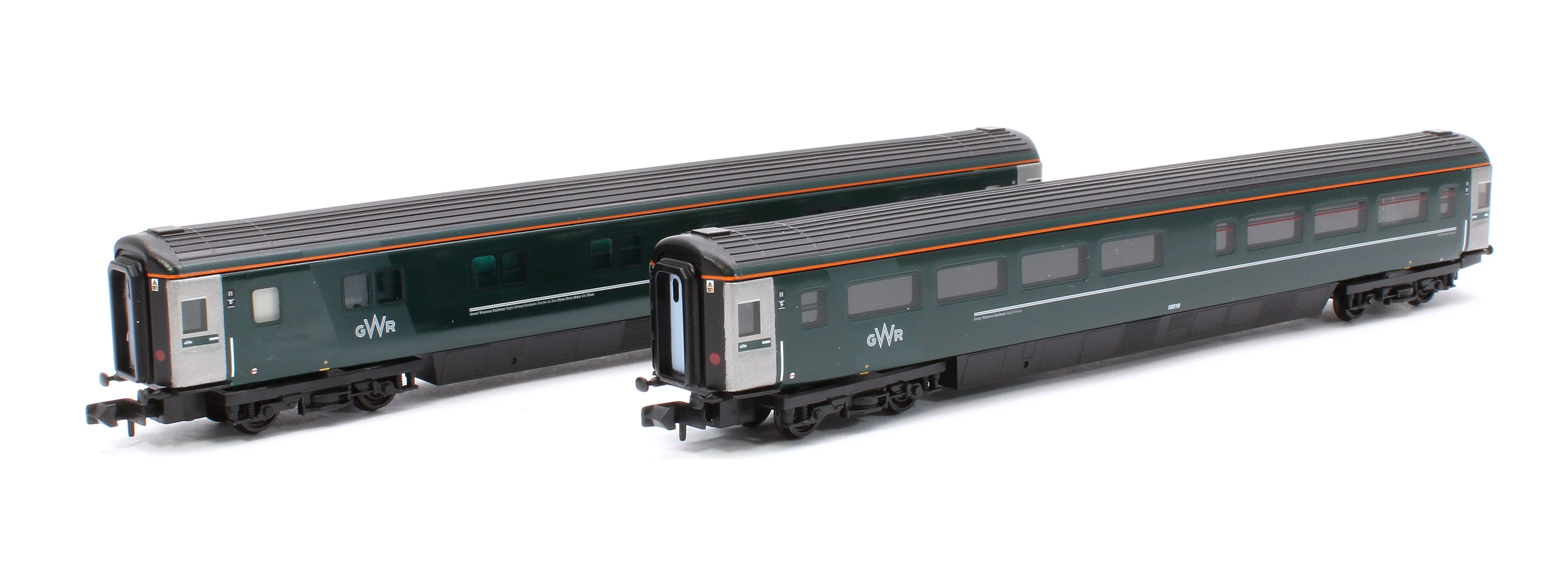 374-997B BR Mk3 'Night Riviera' 2-Coach Pack GWR Green (FirstGroup) No.10601 & No.10219 - Pack C