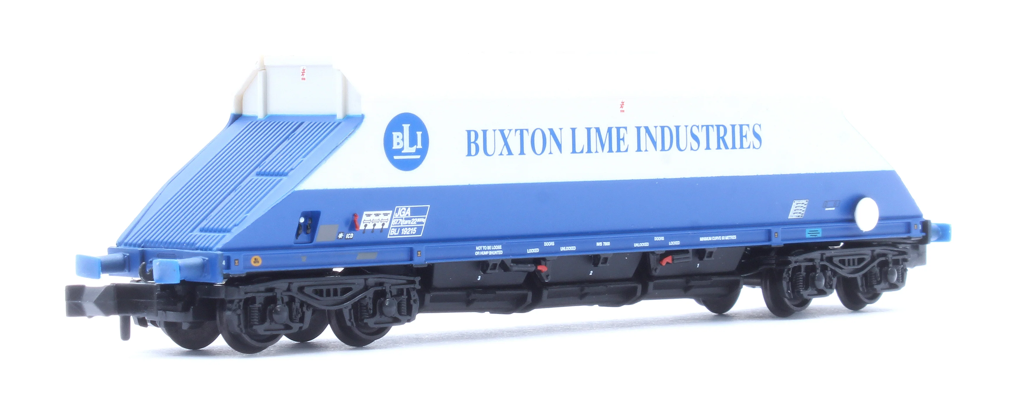 377-101D JGA Bogie Hopper 'Buxton Lime Industries' White & Blue No.BLI19215 - Image 3