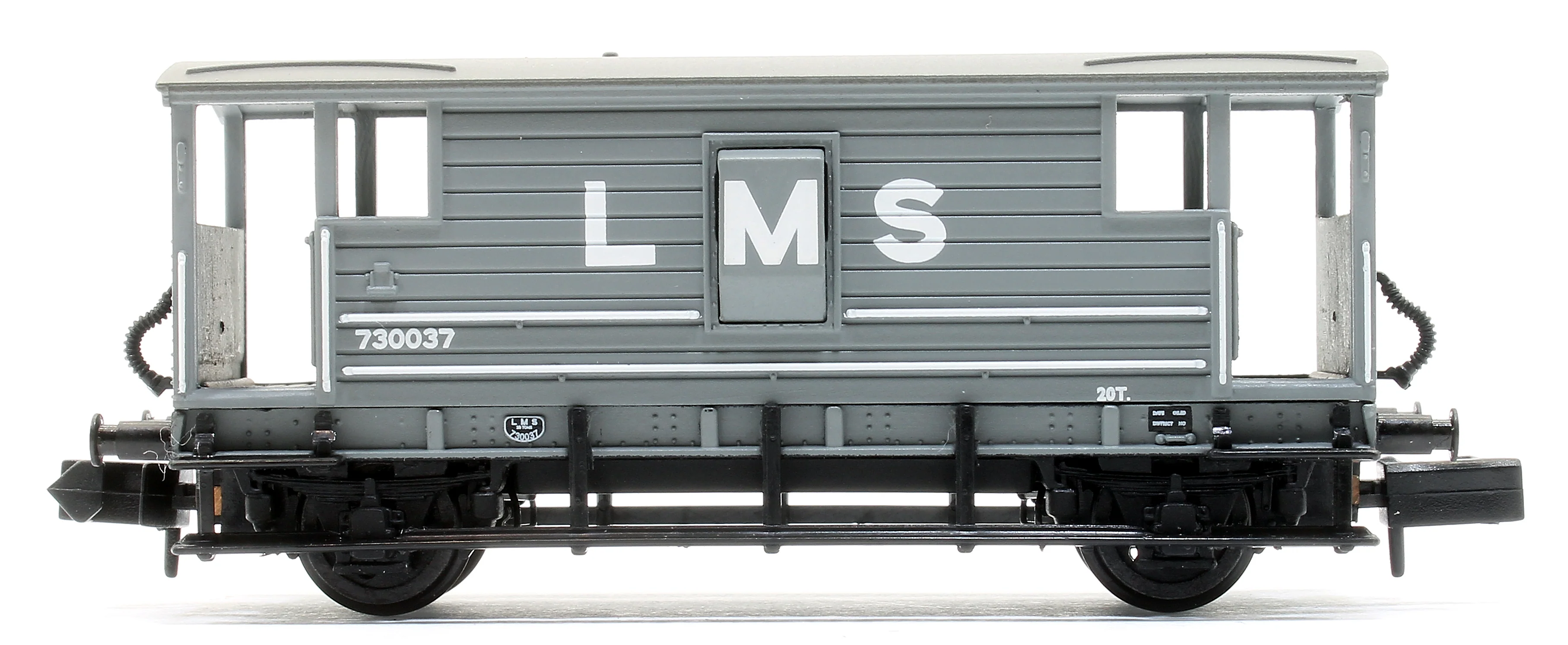 377-310C LMS 20T Brake Van LMS Grey 730037 - Image 3